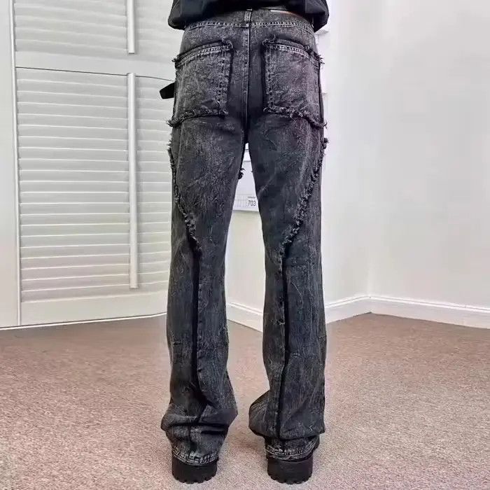 Japanese Brand Opium Black Tassel Striped jeans Size US 30 / EU 46 - 3 Thumbnail