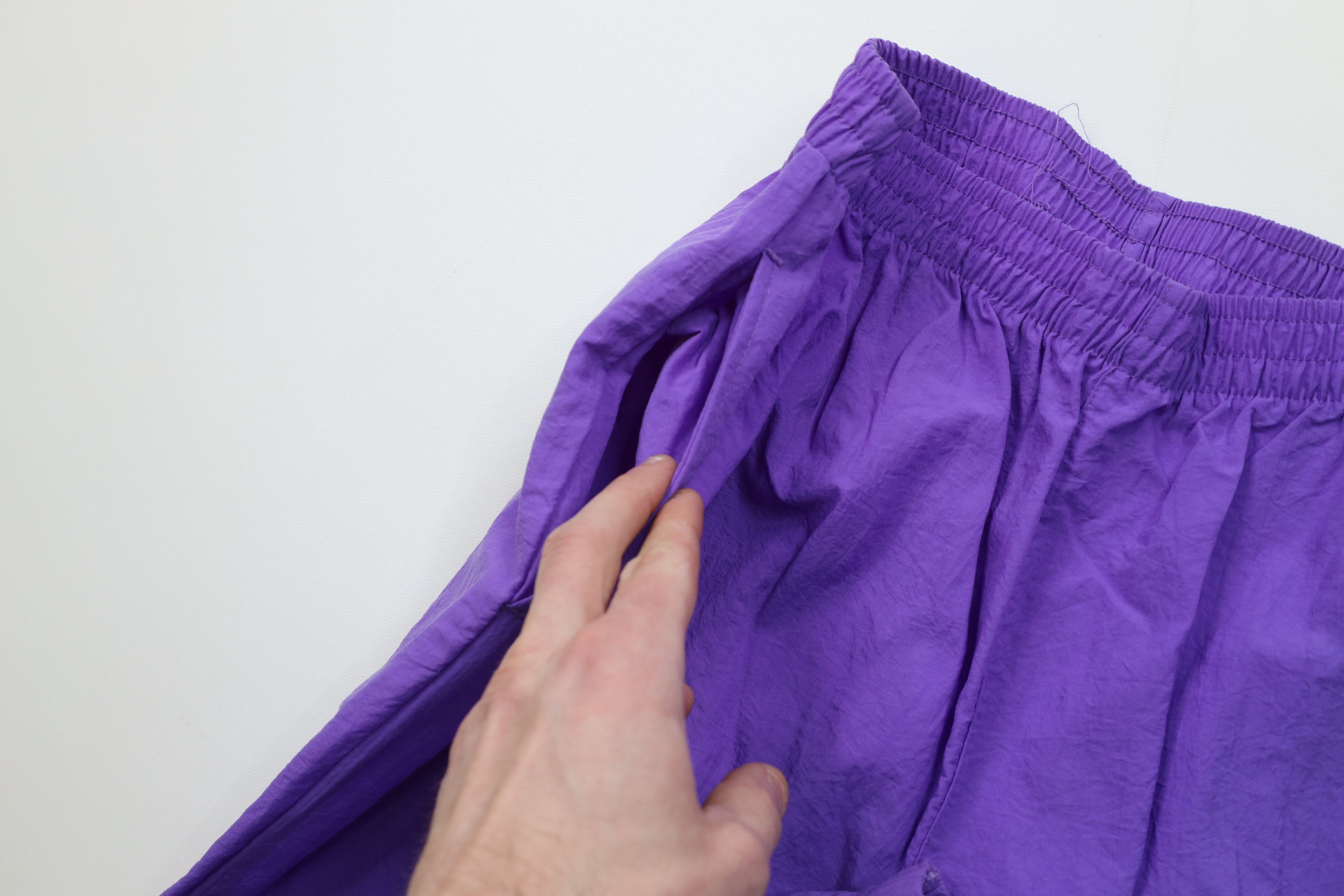 Vintage Vintage 90s Streetwear Windbreaker Joggers Pants Purple Size 26" / US 2 / IT 38 - 7 Thumbnail