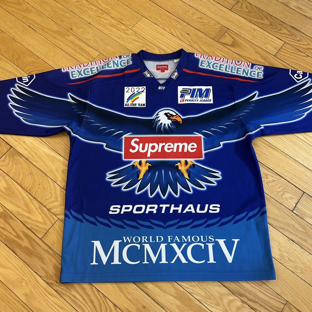 トップス Supreme Supreme Eagle Moto Jersey Supreme Eagle Moto Jersey Black Men's - SS22 - US