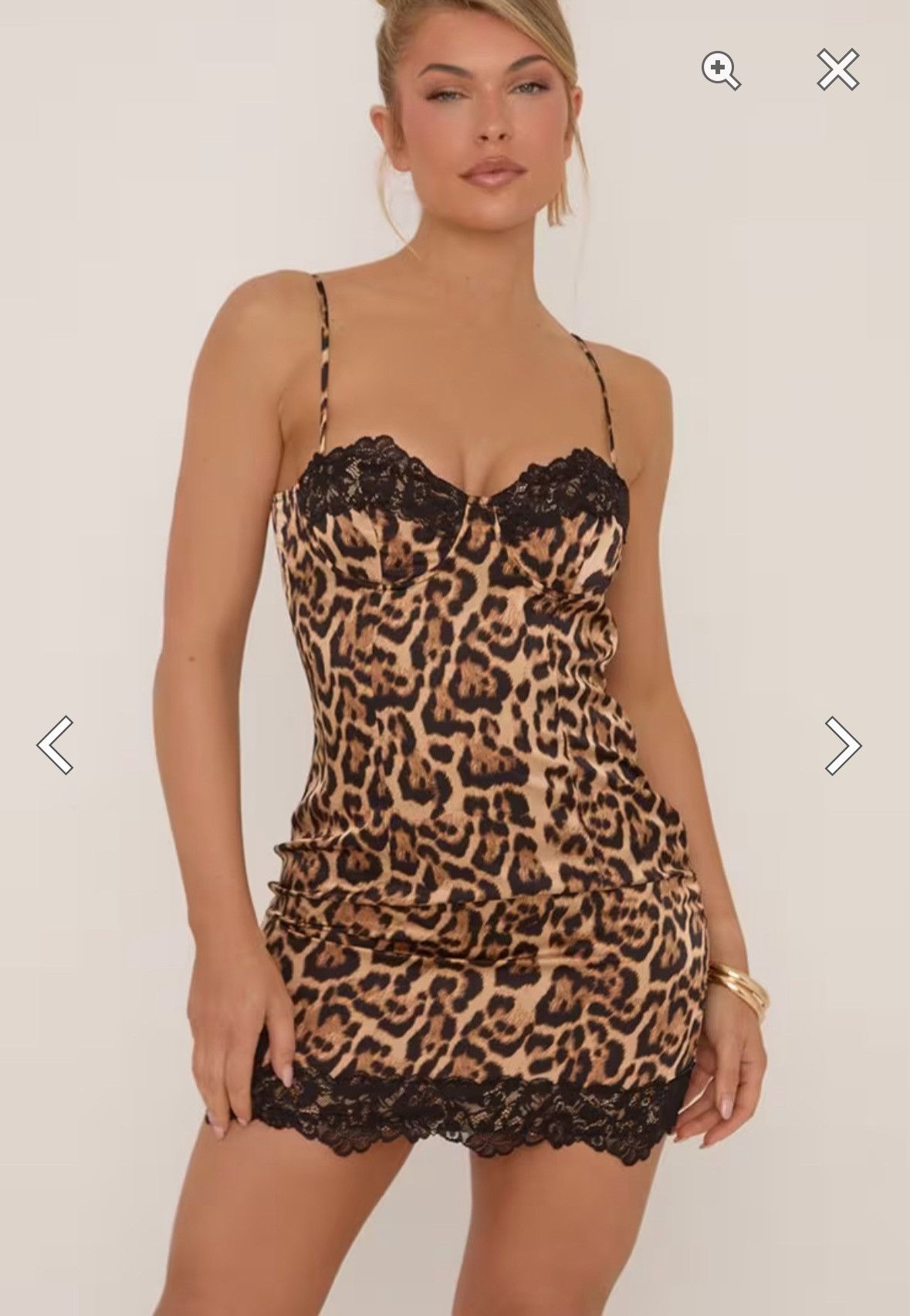 Other Strappy leopard print mini dress Size L / US 10 / IT 46 - 1 Thumbnail