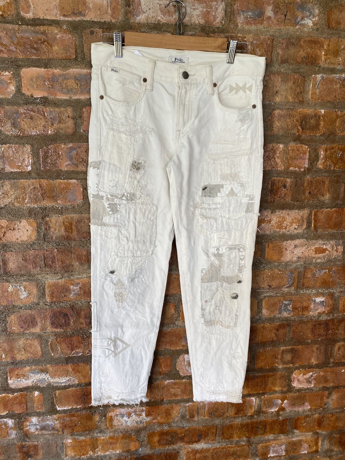 Polo Ralph Lauren × RRL Ralph Lauren × Ralph Lauren 2000s Polo Ralph Lauren sashiko Boro Patchwork kapital Size 30" / US 8 / IT 44 - 3 Thumbnail