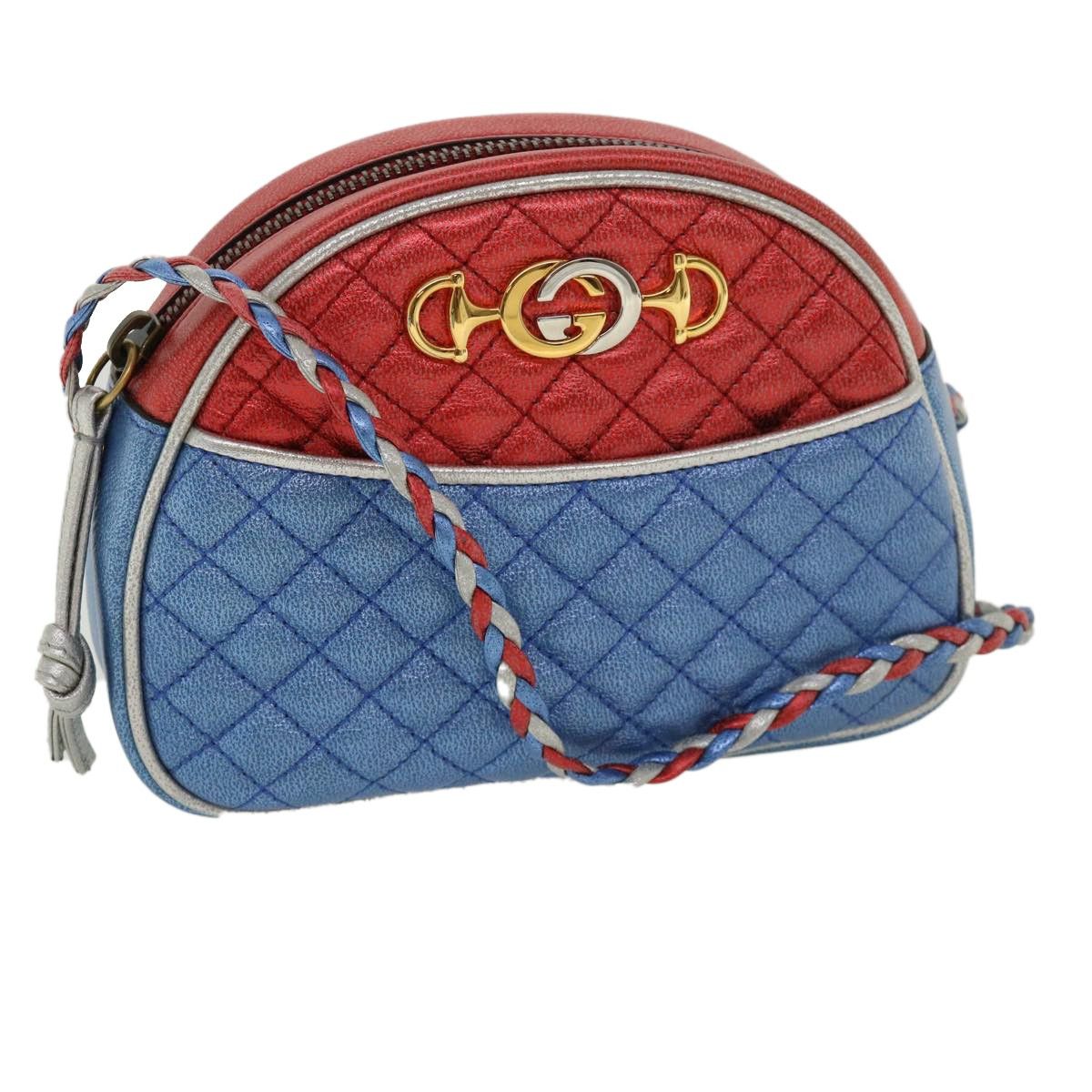 Gucci Gucci Trapuntata Camera Shoulder Bag Quilted Laminated Leather Size ONE SIZE - 1 Thumbnail