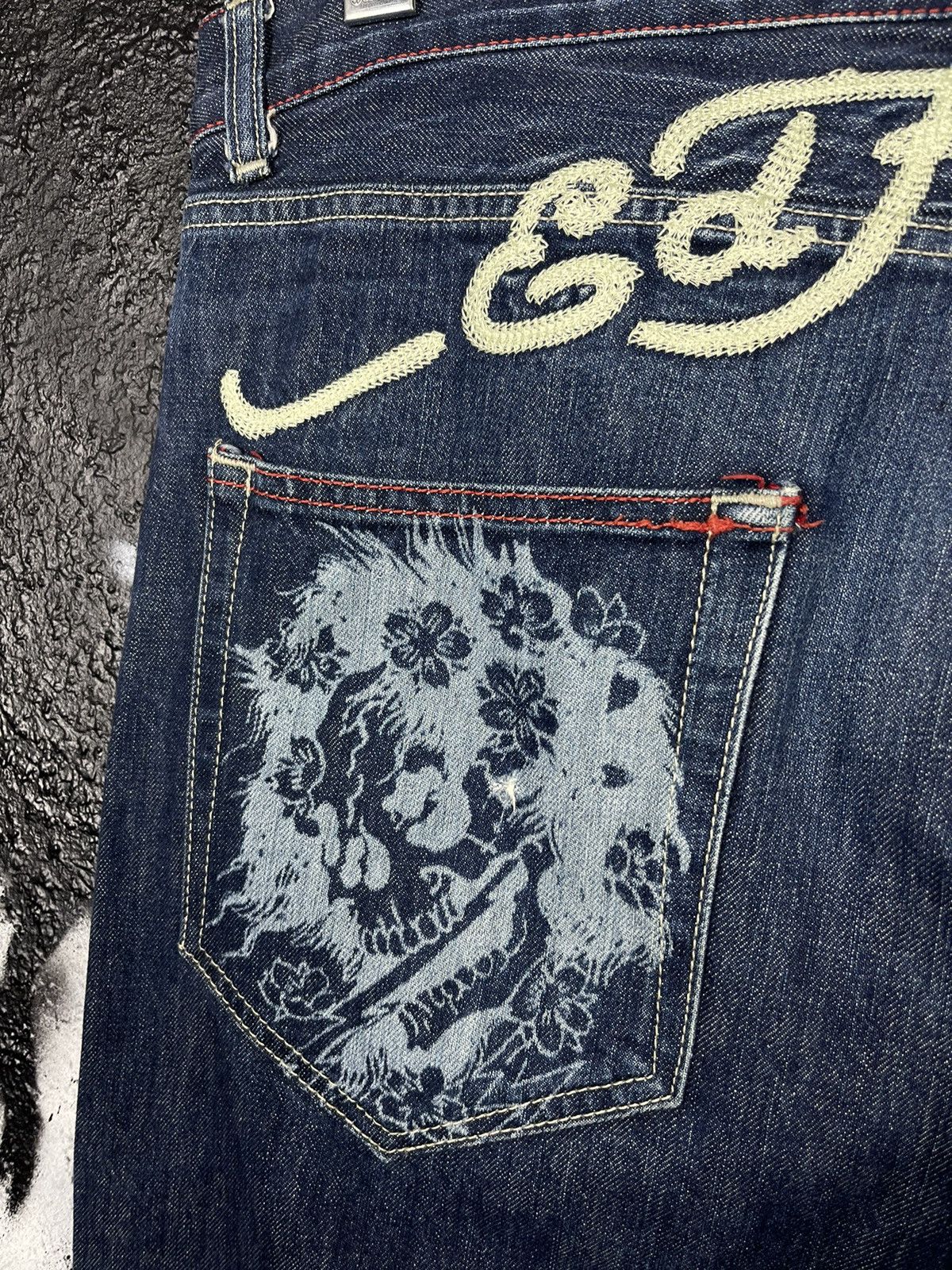 Christian Audigier Ed Hardy by Christian Audigier Vintage Skull Logo Jeans Size US 33 - 12 Thumbnail