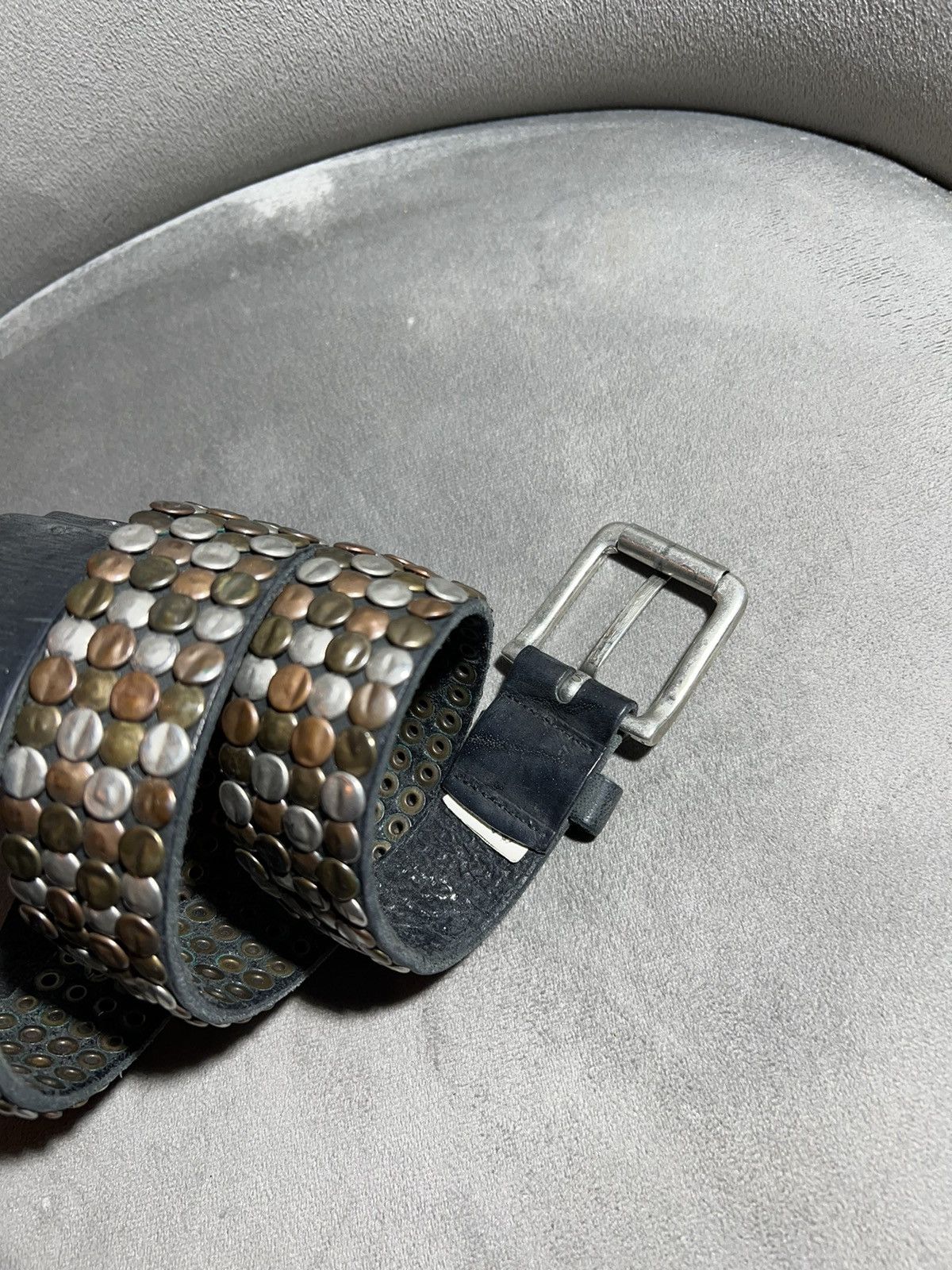 If Six Was Nine × Vintage Y2K Vintage Leather Belt BB Simon Style Size ONE SIZE - 3 Thumbnail