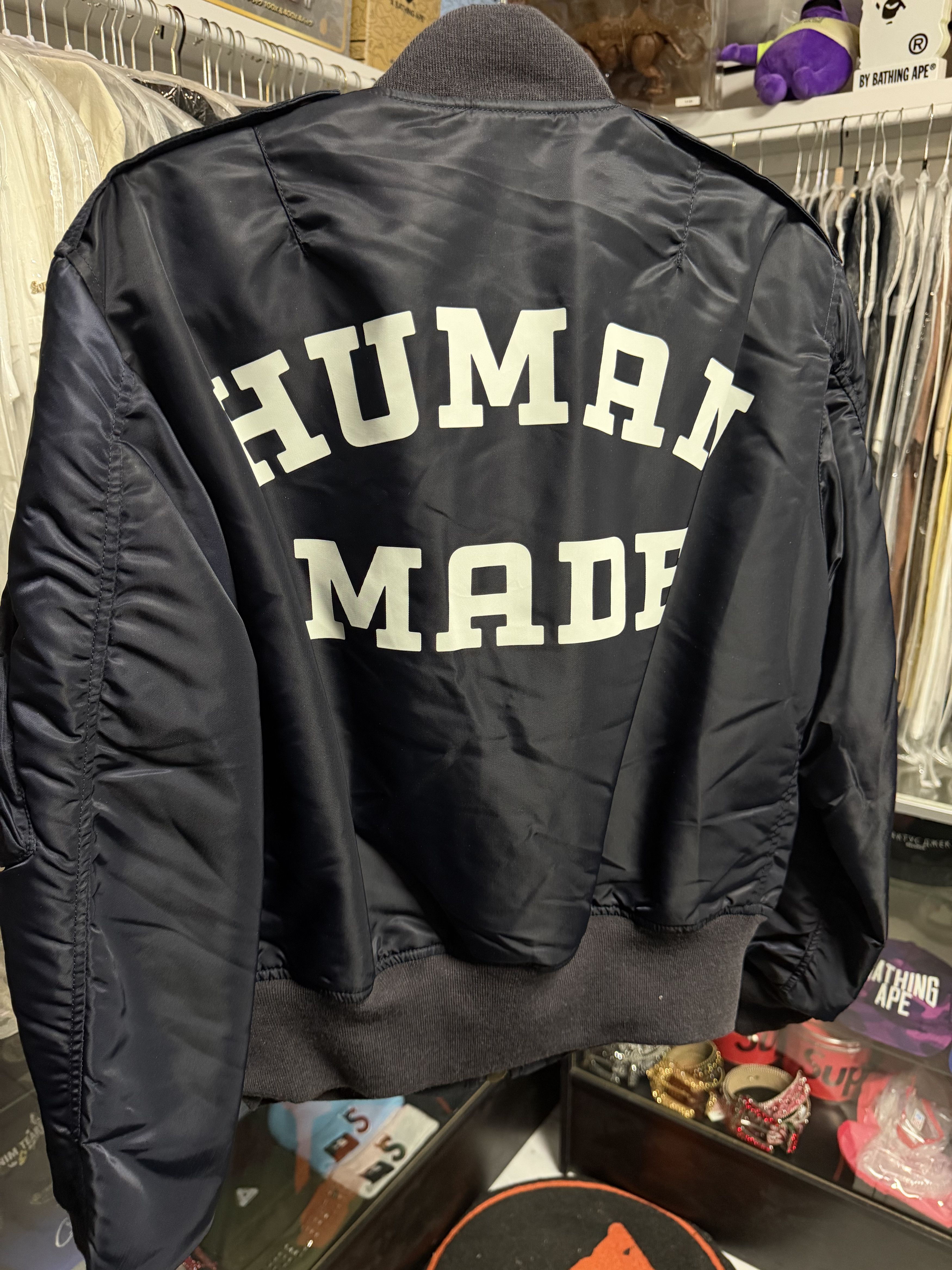 Human Made Human Made Alpha Flight Bomber Jacket Size Sm Navy New Size US S / EU 44-46 / 1 - 2 Thumbnail