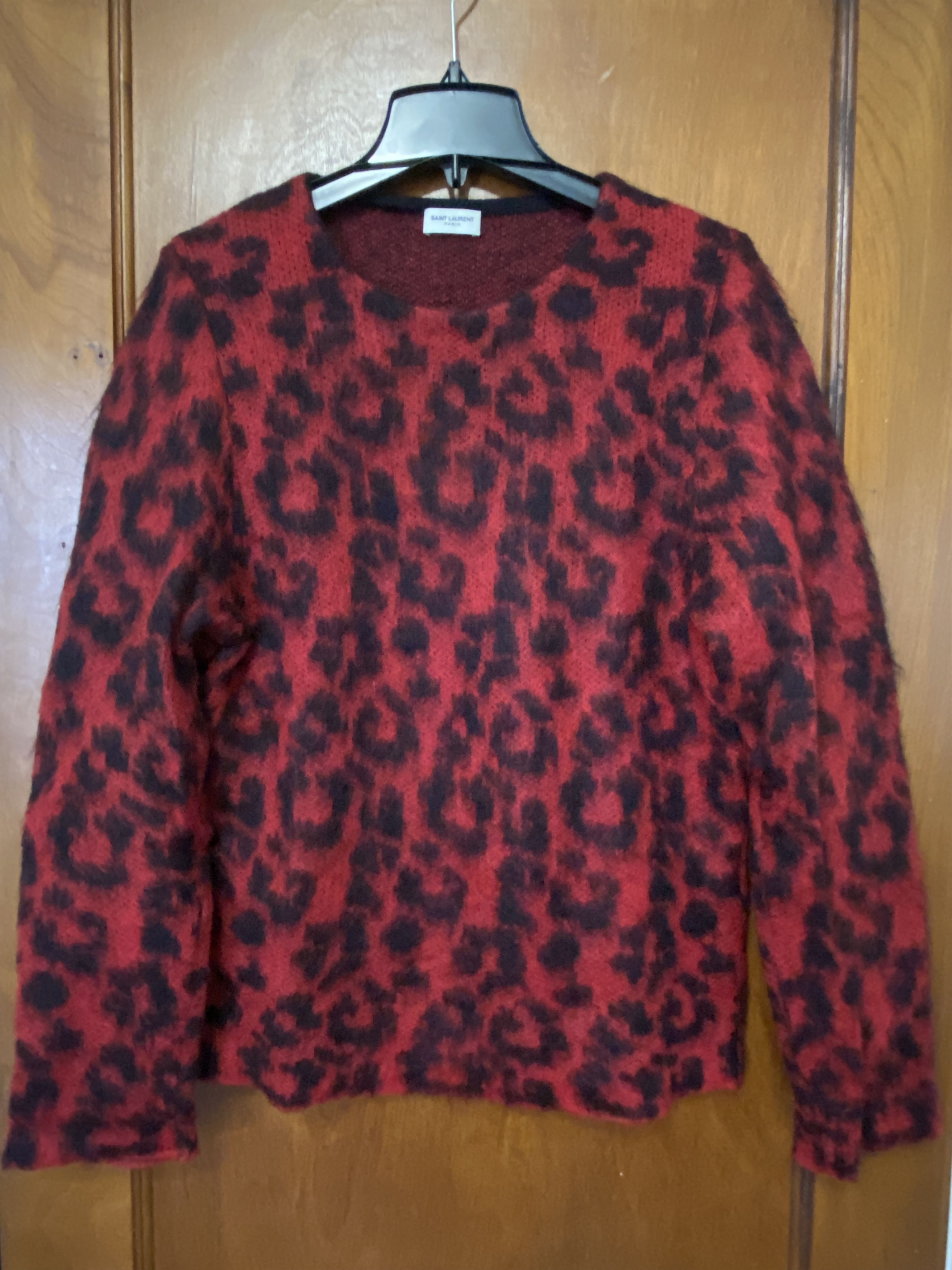 Hedi Slimane × Saint Laurent Paris Babycat Mohair Jumper Size US M / EU 48-50 / 2 - 2 Thumbnail