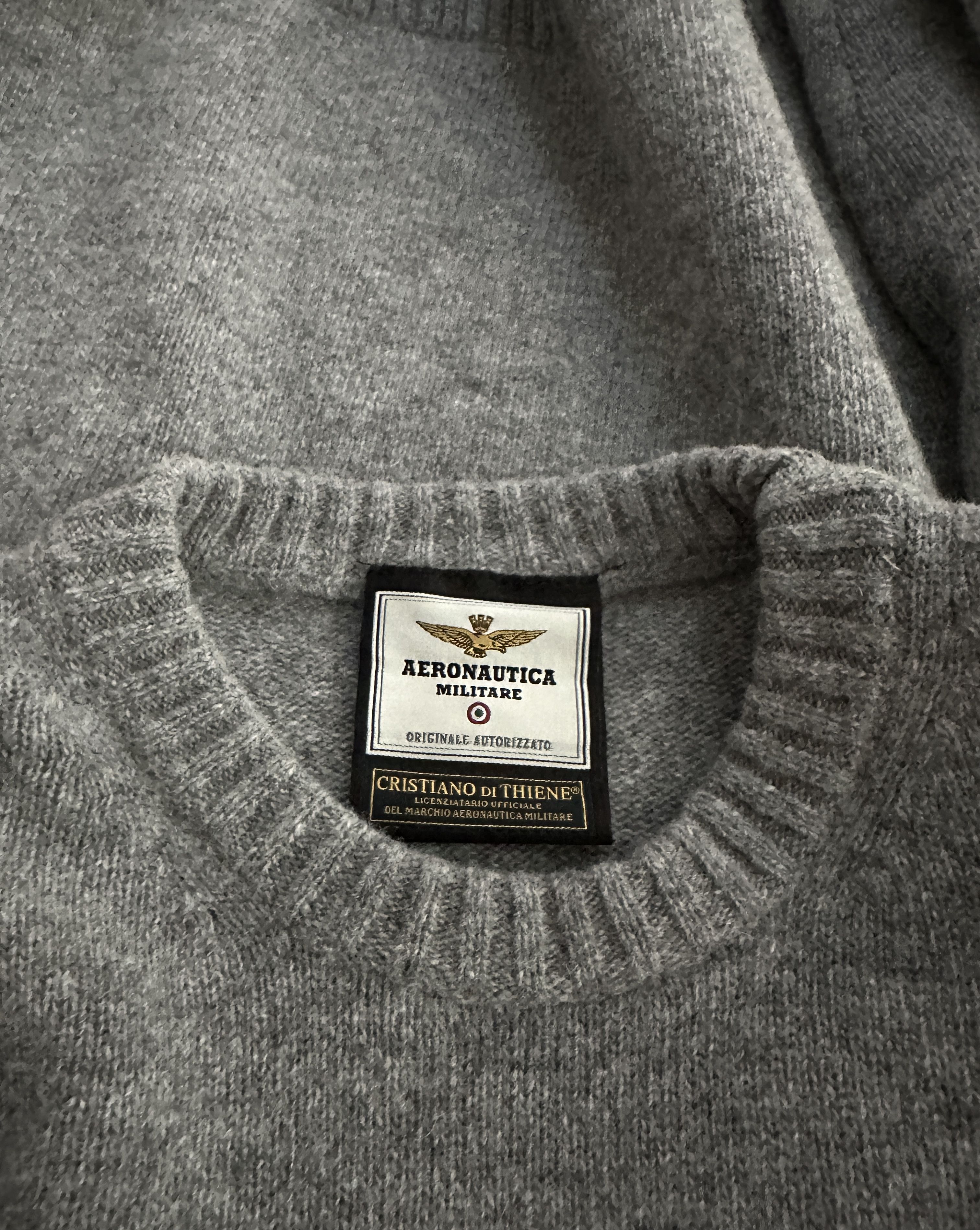 Aeronautica Militare Grey wool jumper Size US M / EU 48-50 / 2 - 5 Thumbnail
