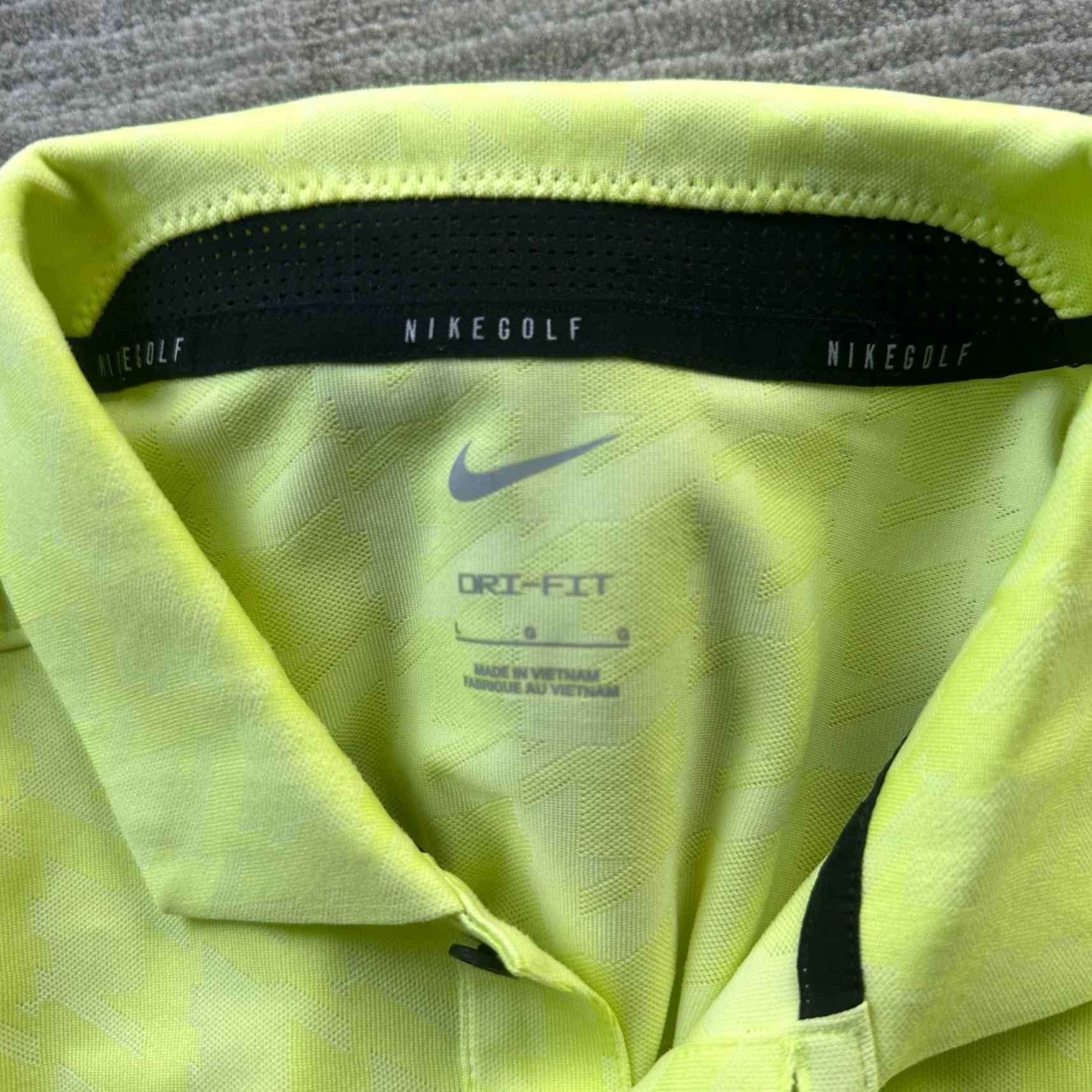 Nike Nike Polo Shirt Mens Large Green Vapor Dri-Fit Golf Jacquard Size US L / EU 52-54 / 3 - 7 Thumbnail