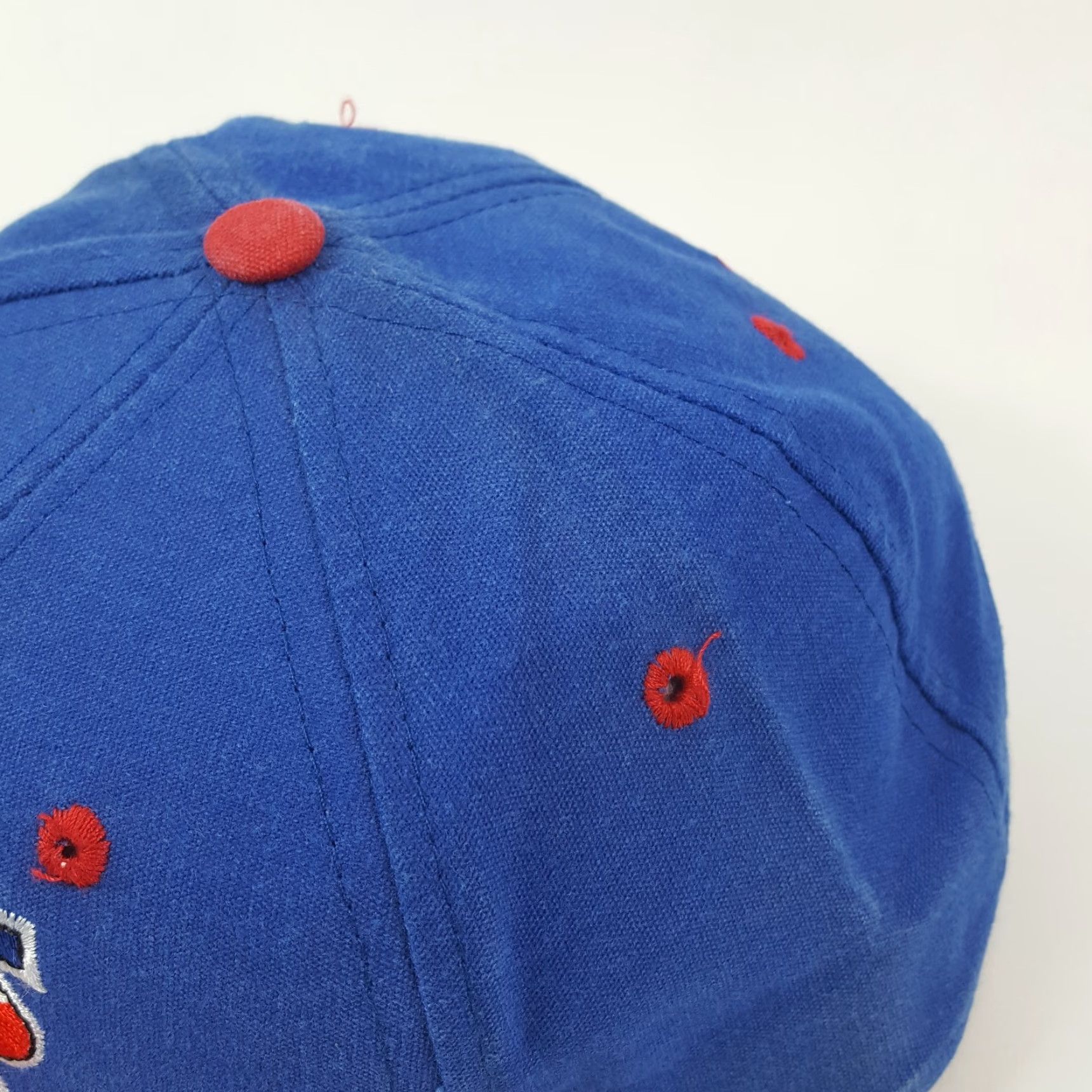 NBA VINTAGE 90s NBA Brooklyn Nets Snapback Cap Hat - Blue Adjustable Baseball Hat Mens Size ONE SIZE - 4 Thumbnail
