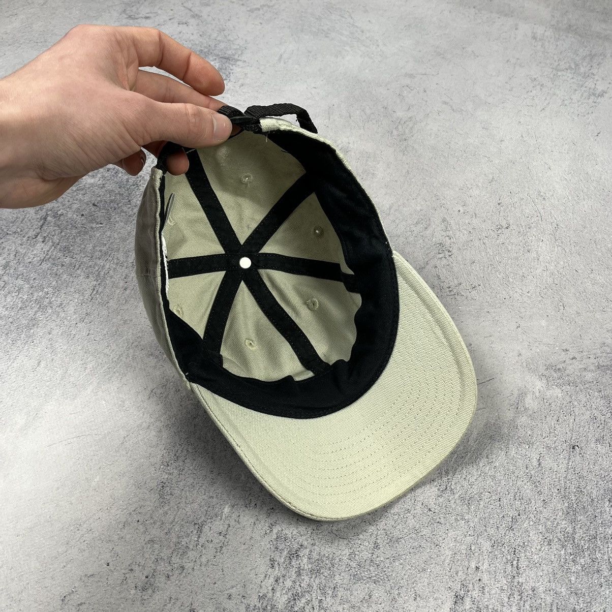 Nike × Vintage Vintage Nike rare big swoosh y2k beige cream cap 90’s Size ONE SIZE - 8 Thumbnail