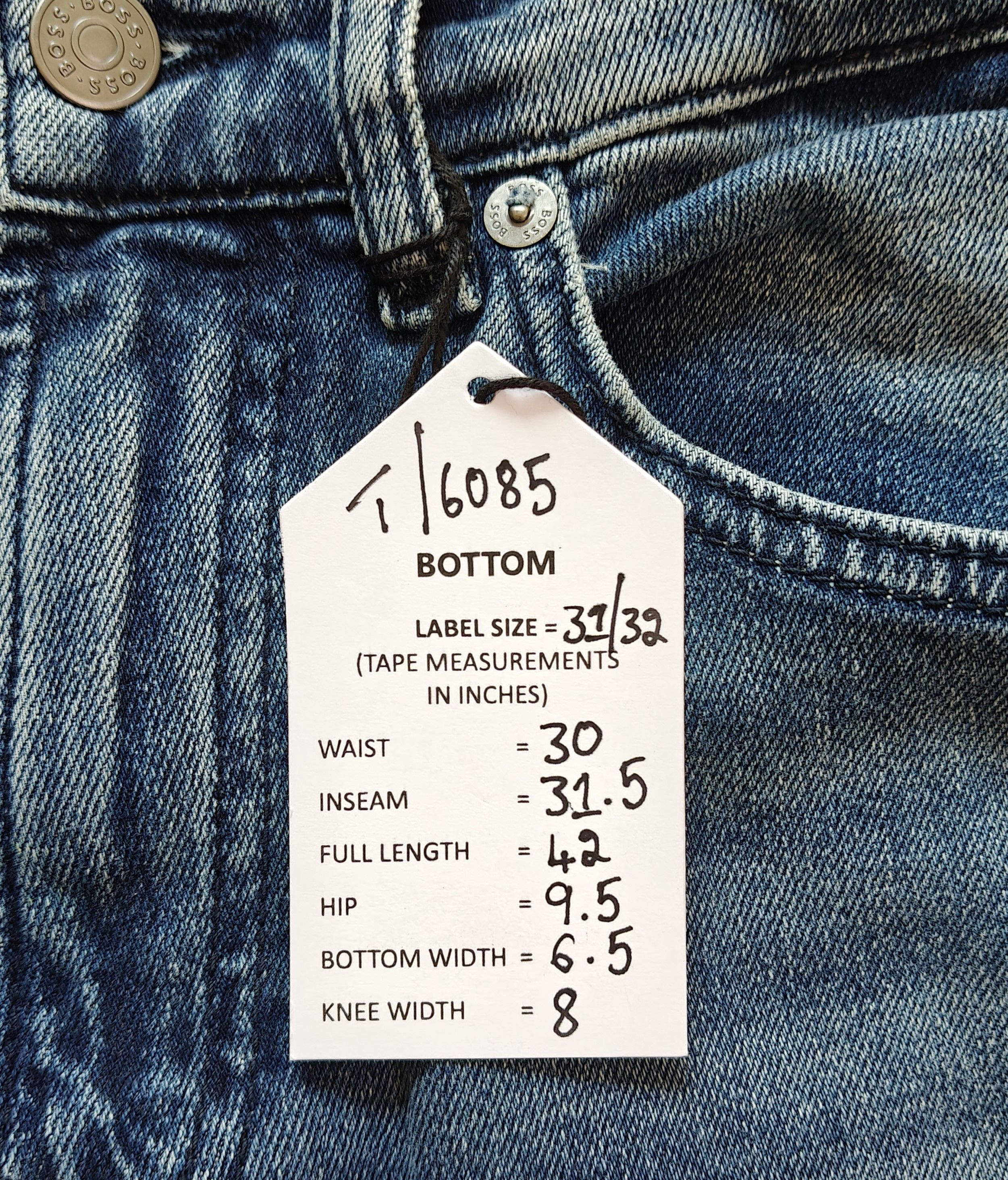 Hugo Boss BOSS RE.MAINE Regular fit men's Jeans Free Shipping T/6085 Size US 31 - 14 Thumbnail