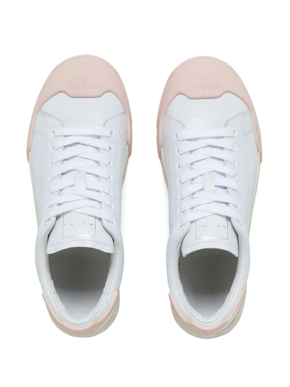 Marni oc11z0525 Lace Up Panelled Sneakers in White Size US 6 / IT 36 - 3 Thumbnail