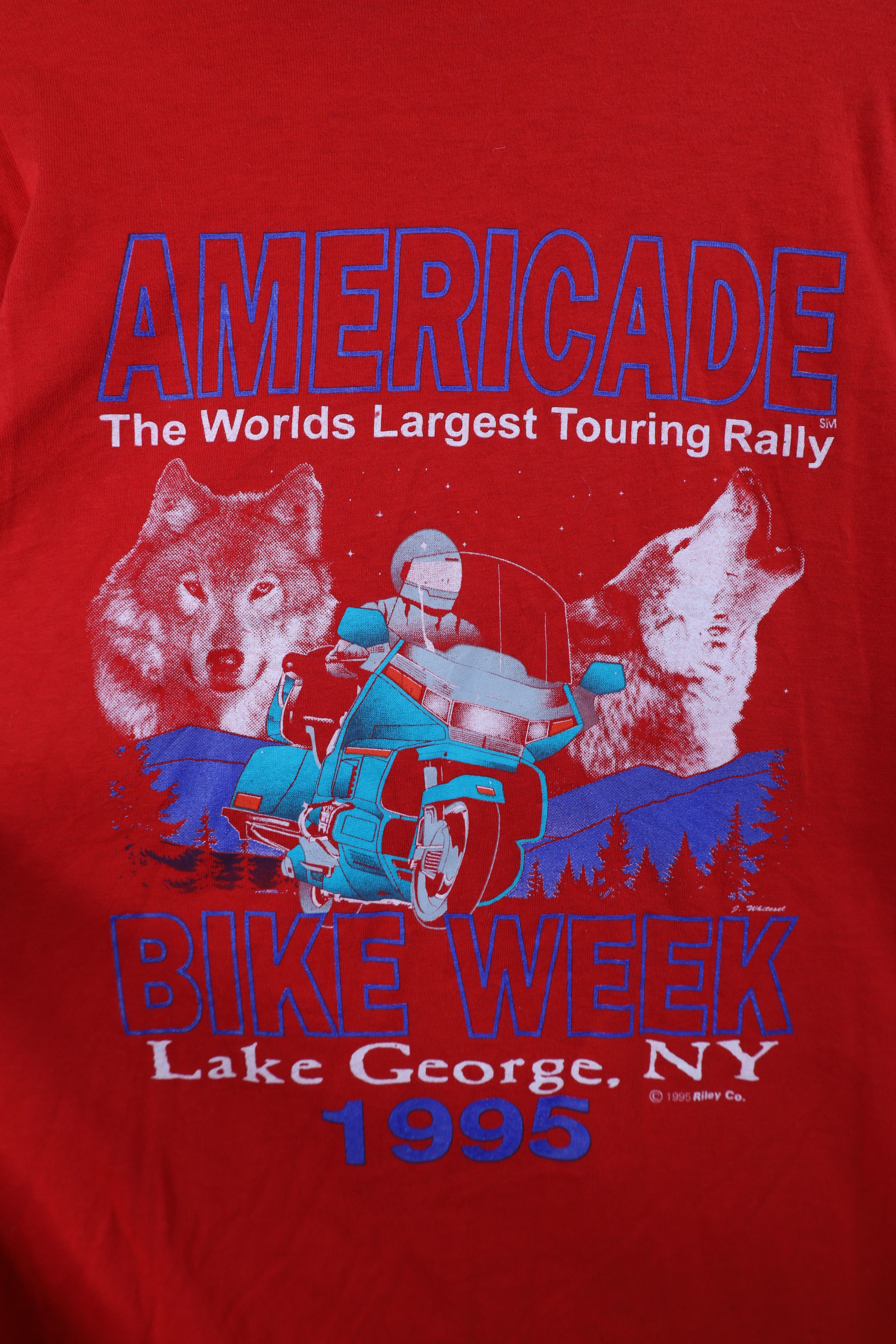 Vintage Vintage 90s Americade Bike Week Lake George Motorcycle Polo Size US M / EU 48-50 / 2 - 10 Thumbnail