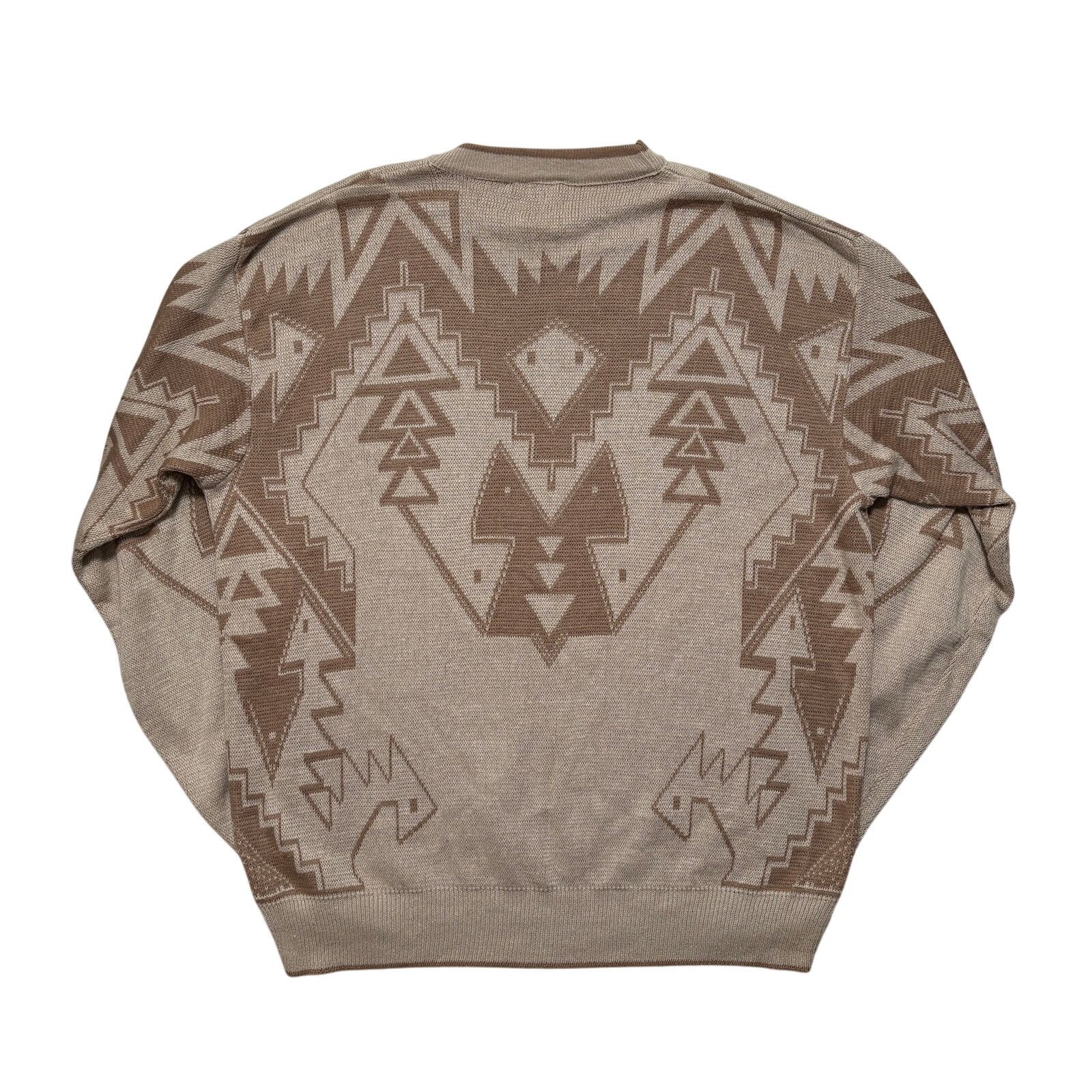 Pendleton VTG 70s Pendleton Aztec Western Brown Pullover Knit Sweater Size US L / EU 52-54 / 3 - 3 Thumbnail