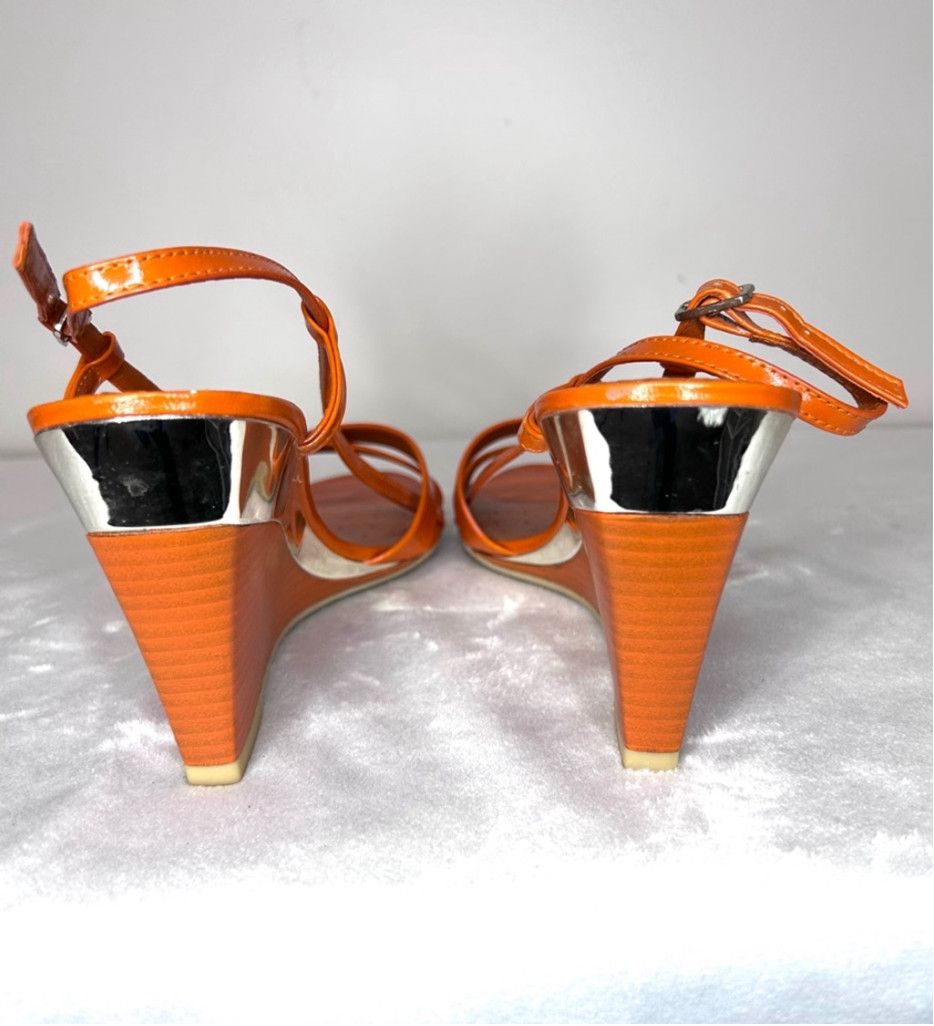 Geox Women's Geox Orange Wedge Sandals, Size 9 Size US 9 / IT 39 - 7 Thumbnail