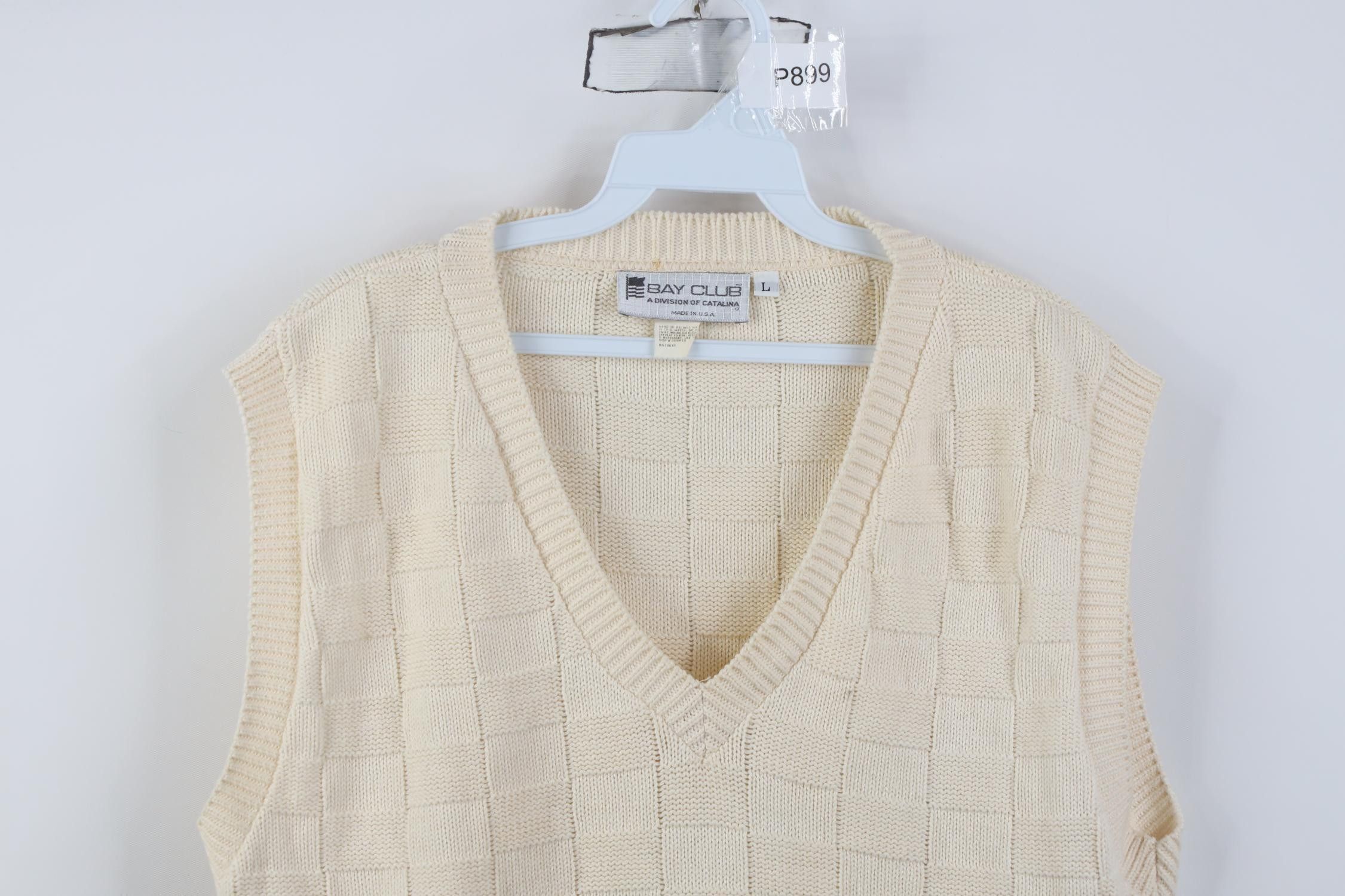 Vintage Vintage 90s Streetwear Cotton Weave Knit Sweater Vest USA Size US L / EU 52-54 / 3 - 2 Thumbnail