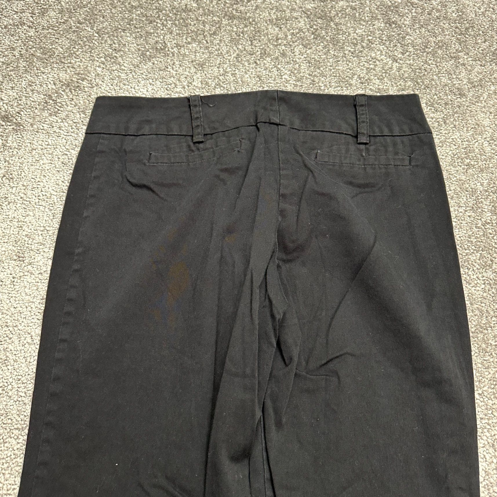 Vintage GAIA Dress Pants Womens Medium Black Mid Rise Straight Leg Cotton Spandex 30x29 Casual Workwear 90s? No, but not 90s. Size 32" / US 10 / IT 46 - 4 Thumbnail