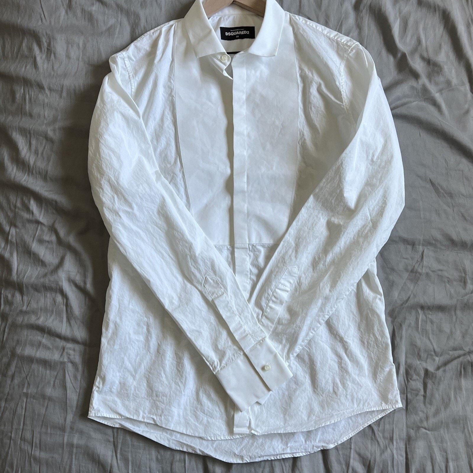 Dsquared2 DSQUARED2 Button-Up Dress Shirt Size 54 White Long Sleeves Size US L / EU 52-54 / 3 - 1 Thumbnail