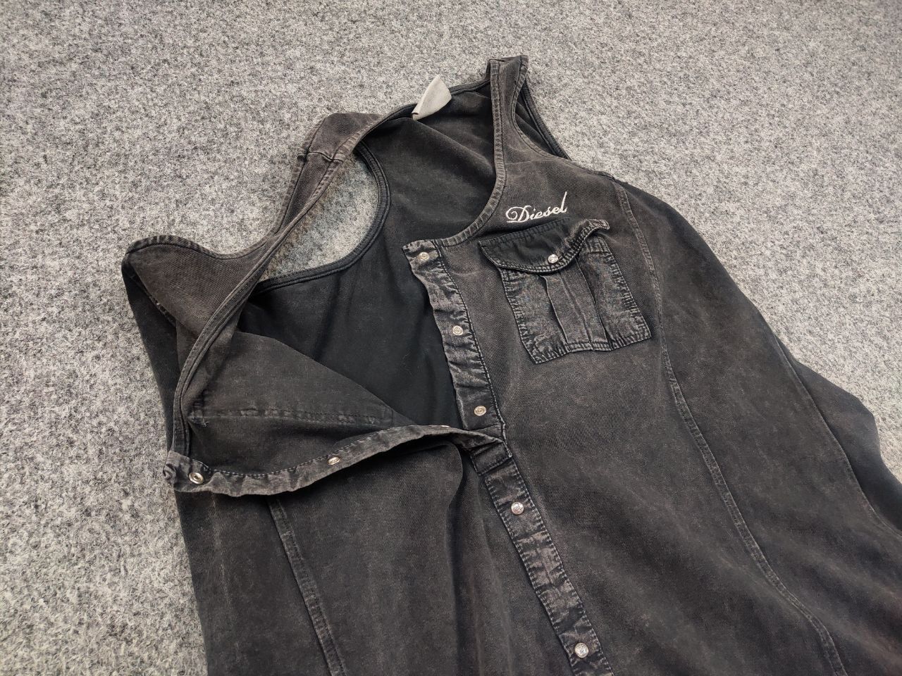 Diesel Vintage Diesel Y2K Style Tank dress medium length graphite Size XL / US 12-14 / IT 48-50 - 12 Thumbnail