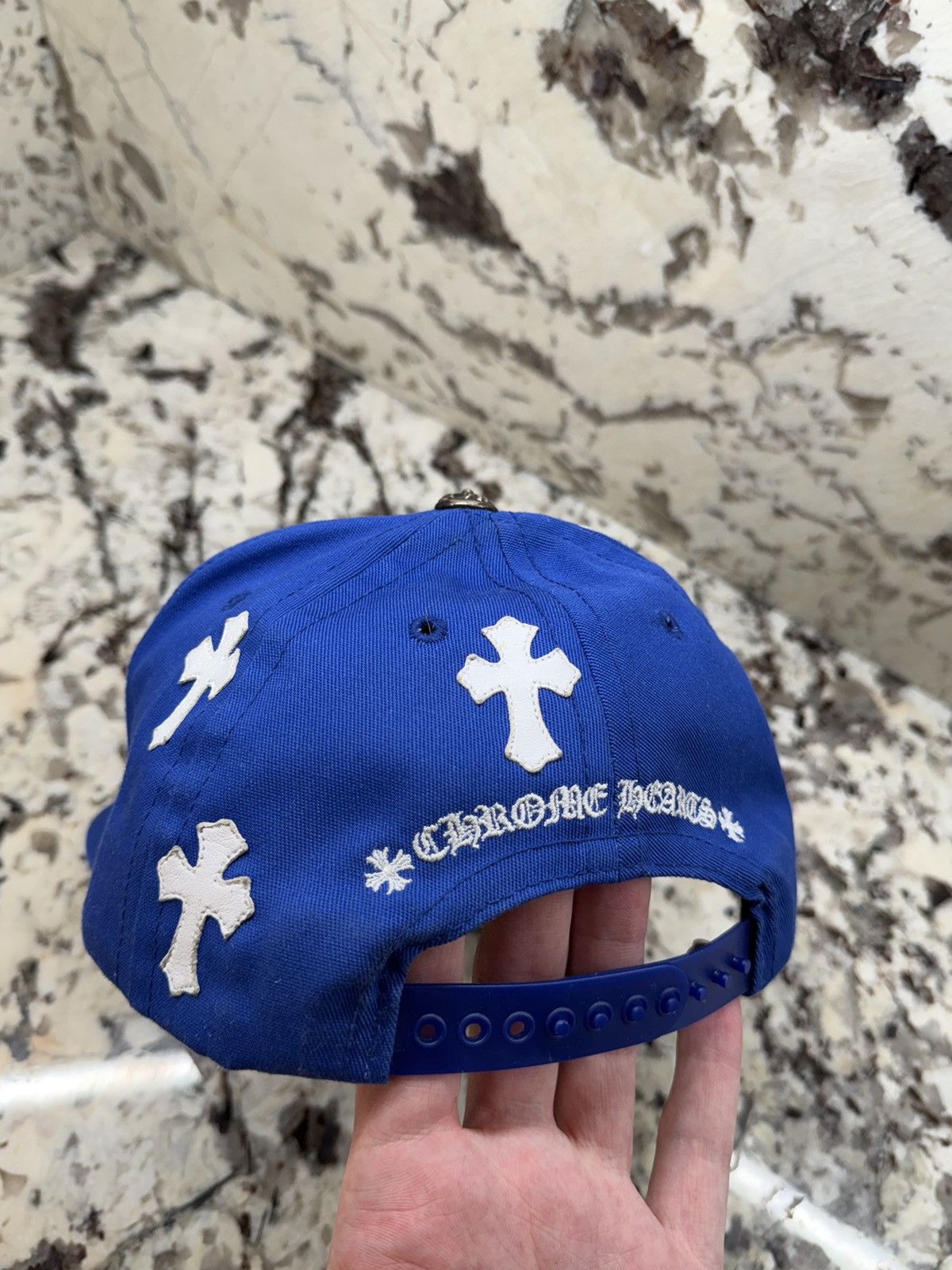 Chrome Hearts Chrome Hearts Cross Patch Hat Blue White Baseball Cap Size ONE SIZE - 13 Thumbnail