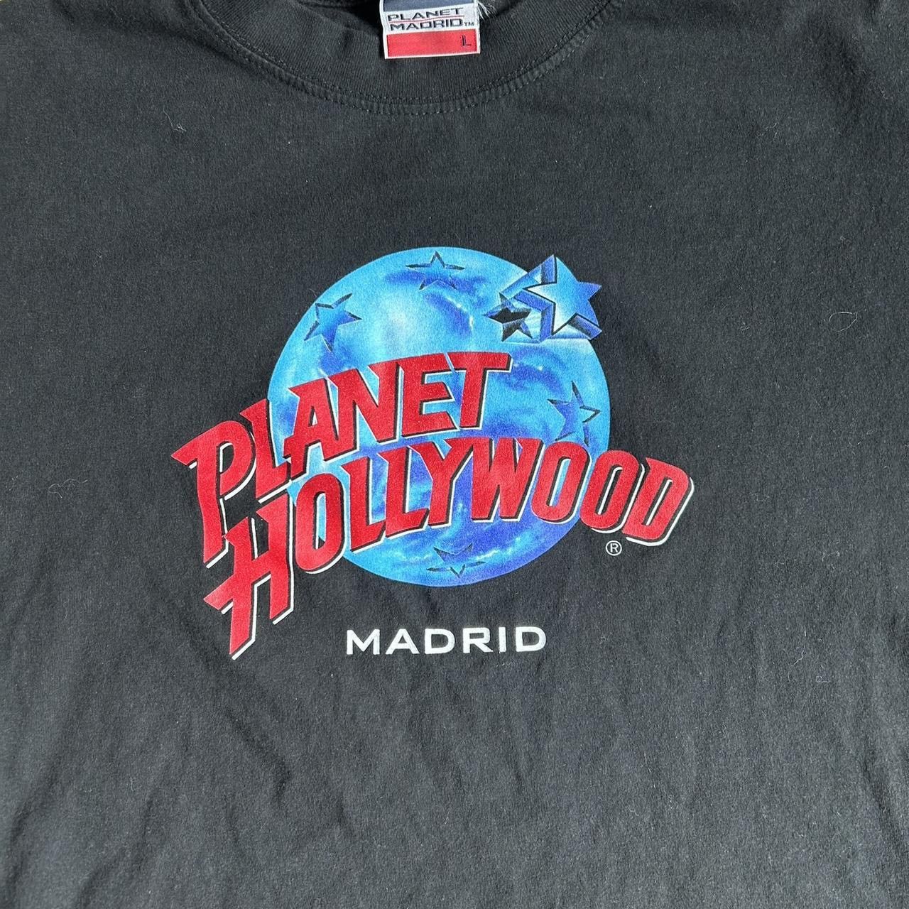 Planet Hollywood 90s Vintage Planet Hollywood Madrid Spain black t-shirt Size US L / EU 52-54 / 3 - 2 Thumbnail