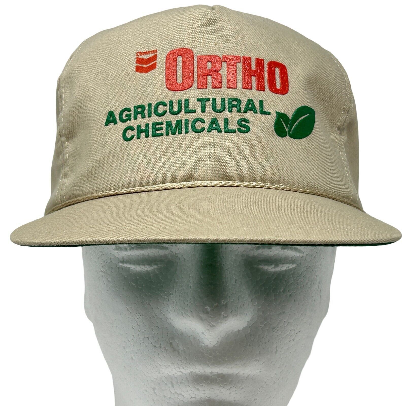 Vintage Vintage 80s Chevron Ortho Hat Baseball Cap Beige Size ONE SIZE - 2 Thumbnail