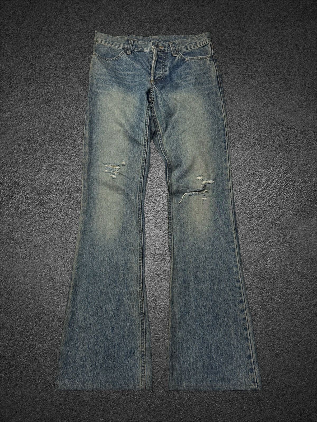 Le Grande Bleu (L.G.B.) Shellac Flare Denim Size US 29 - 1 Thumbnail