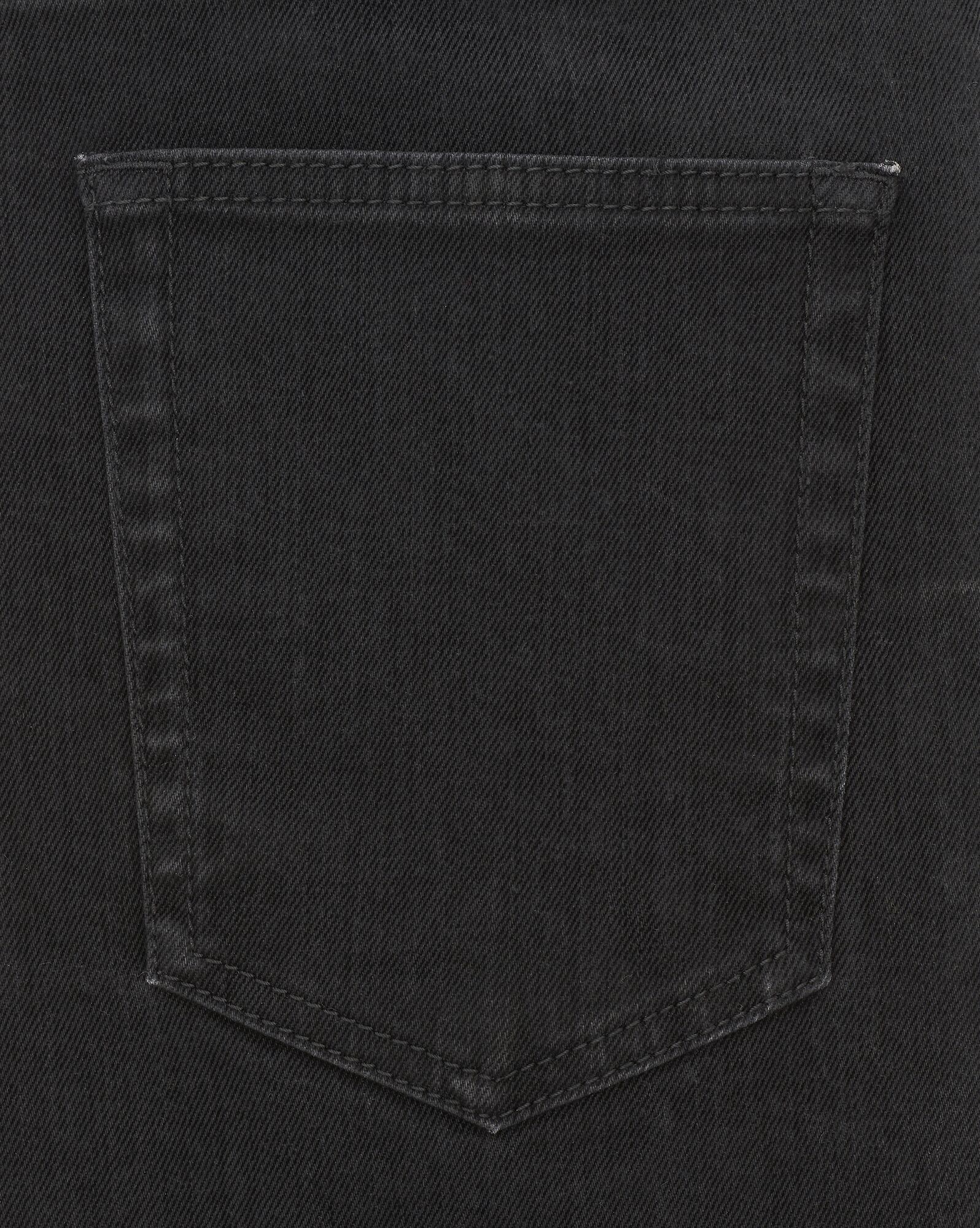 Saint Laurent Paris o1s1wg110125 622876 Skinny Jeans in Light Glazed Denim Black Size US 29 - 4 Thumbnail