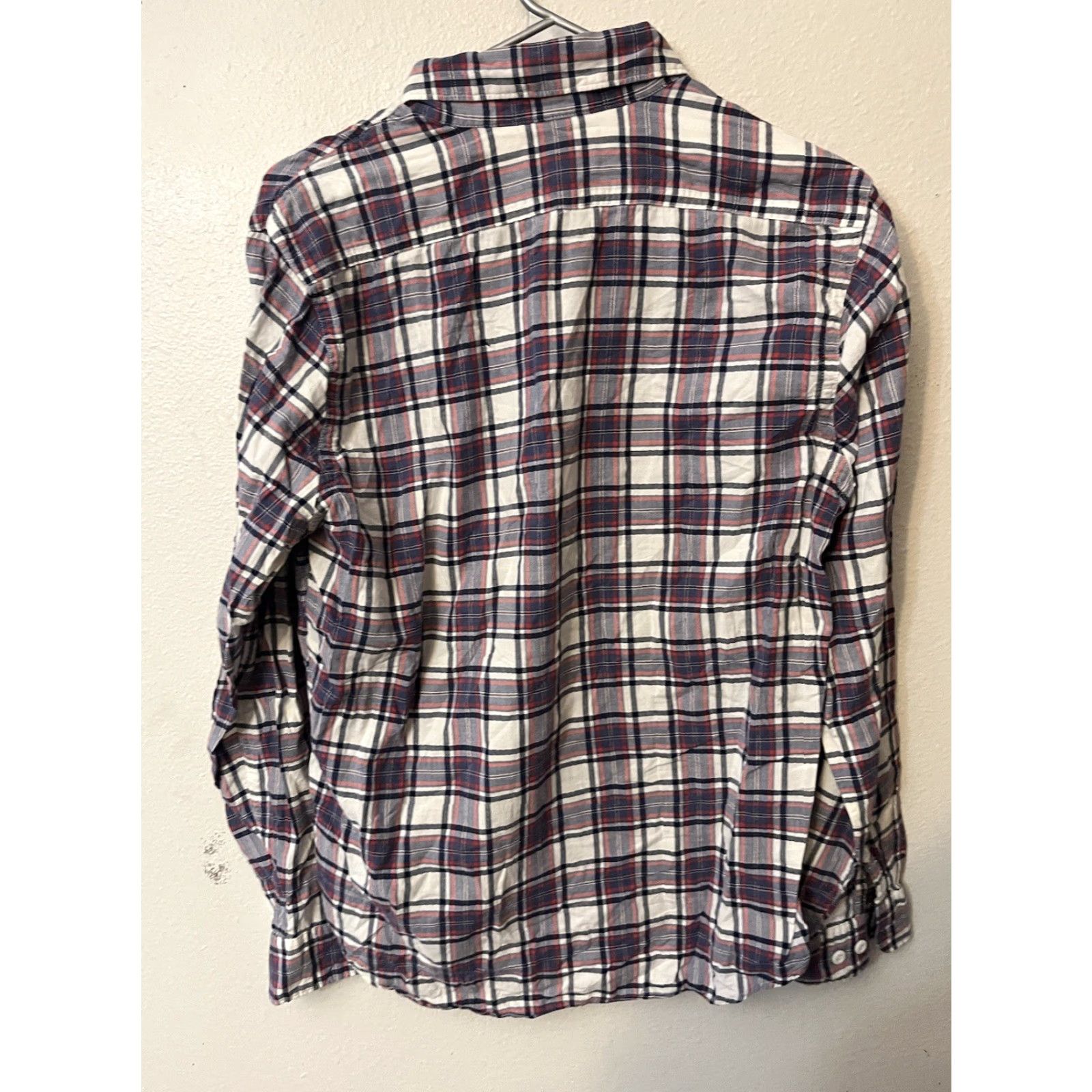 Express Express Button-Down Shirt Mens Medium Long Sleeve Maroon Multicolor Plaid Slim Cotton Shirt Up Button-Up Casual Size US M / EU 48-50 / 2 - 3 Thumbnail