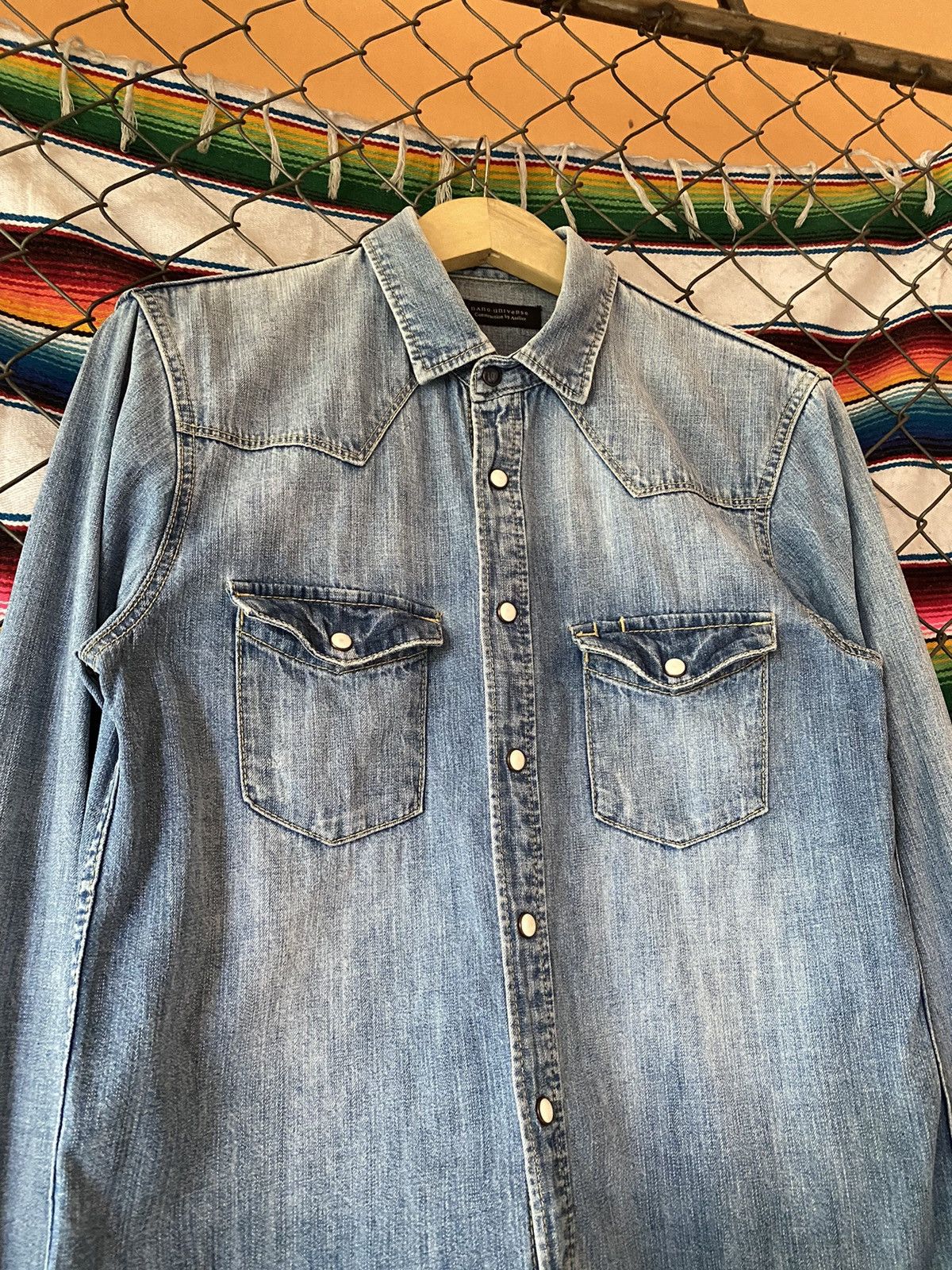 If Six Was Nine × Japanese Brand × NANO universe Nano universe denim shirt Size US M / EU 48-50 / 2 - 2 Thumbnail