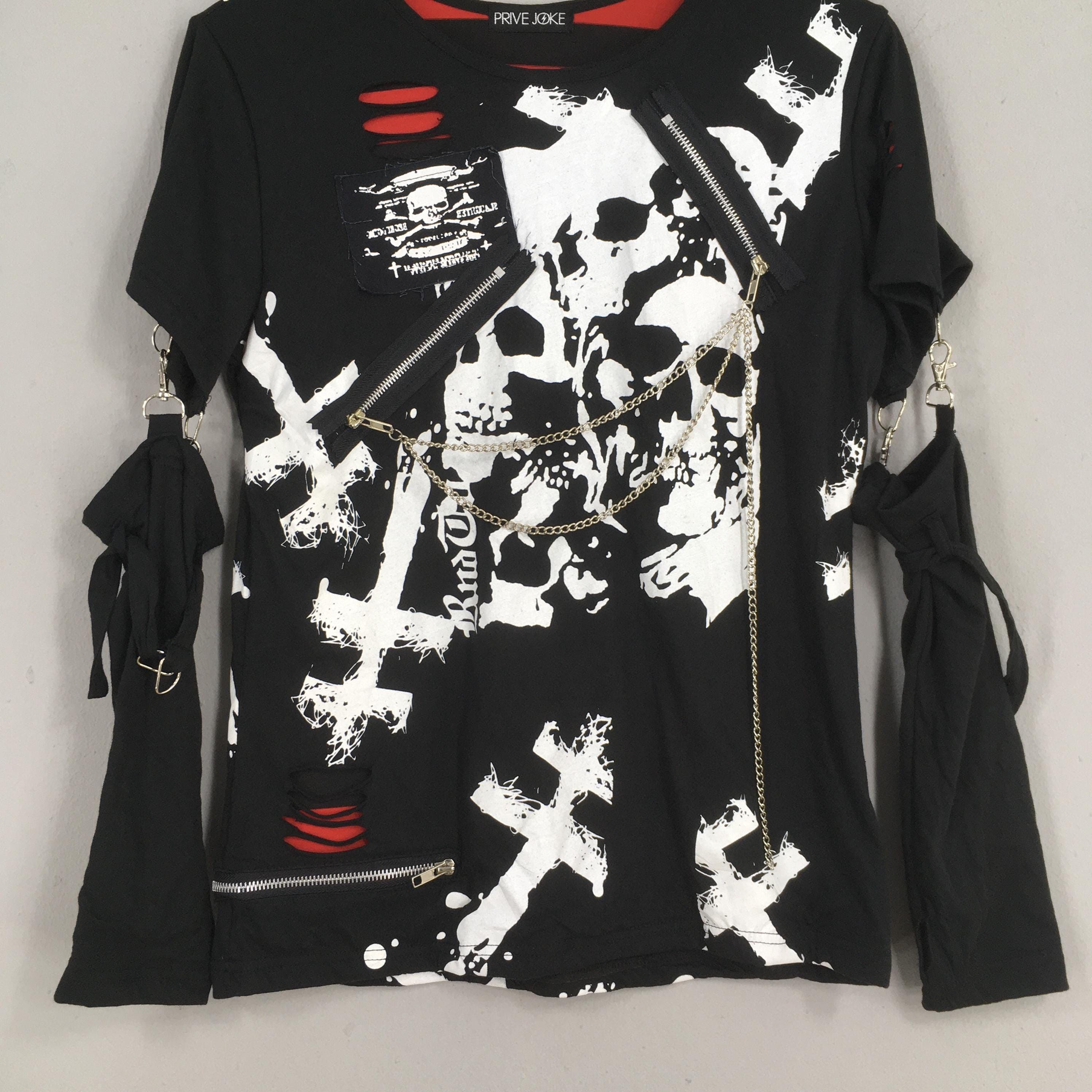 Japanese Brand Prive Joke Japanese Seditionaries Black Distressed Tshirt M Size M / US 6-8 / IT 42-44 - 4 Thumbnail