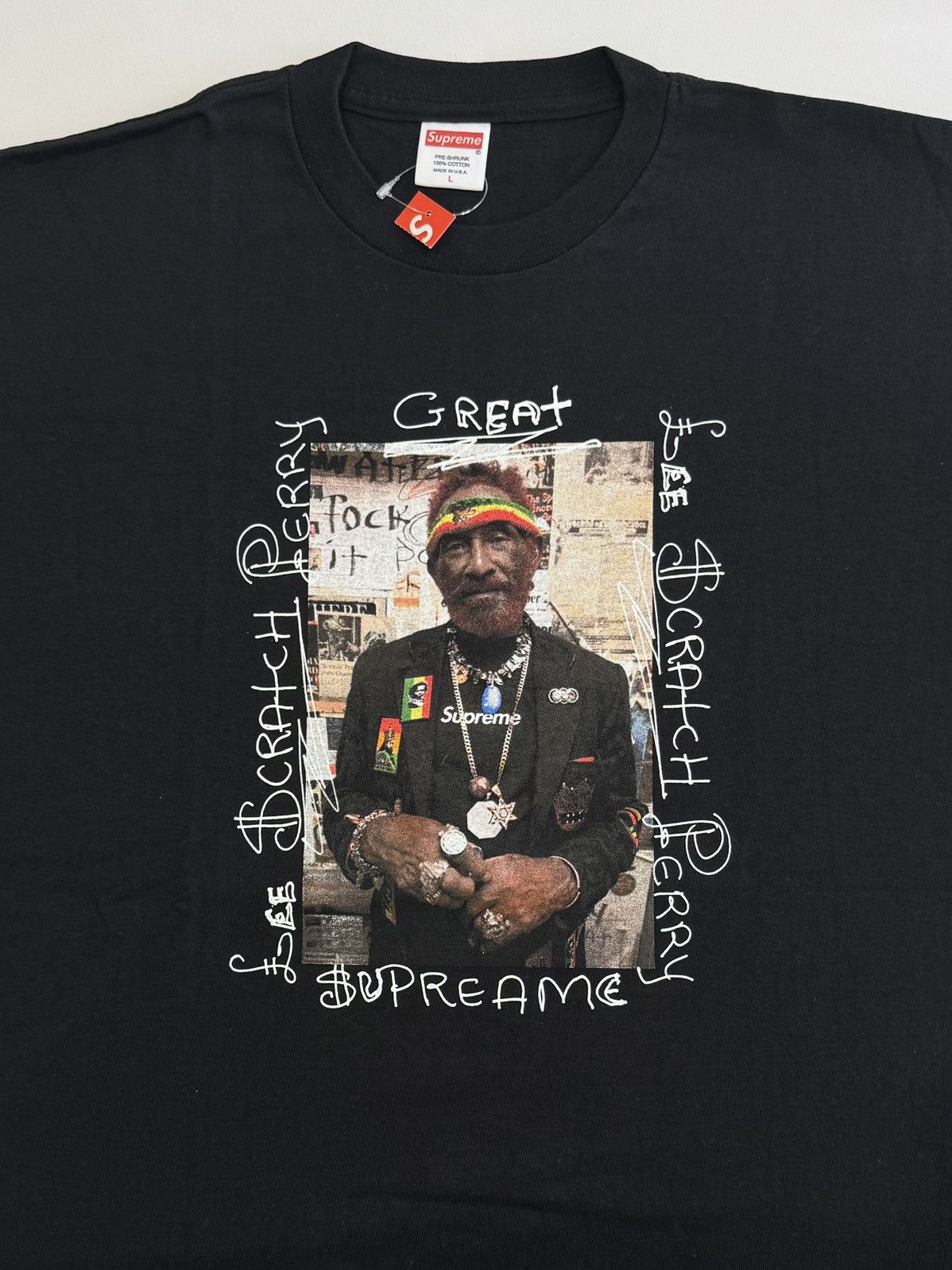 Supreme SS10 Supreme Lee Scratch Perry Photo Tee Lime Medium 2010