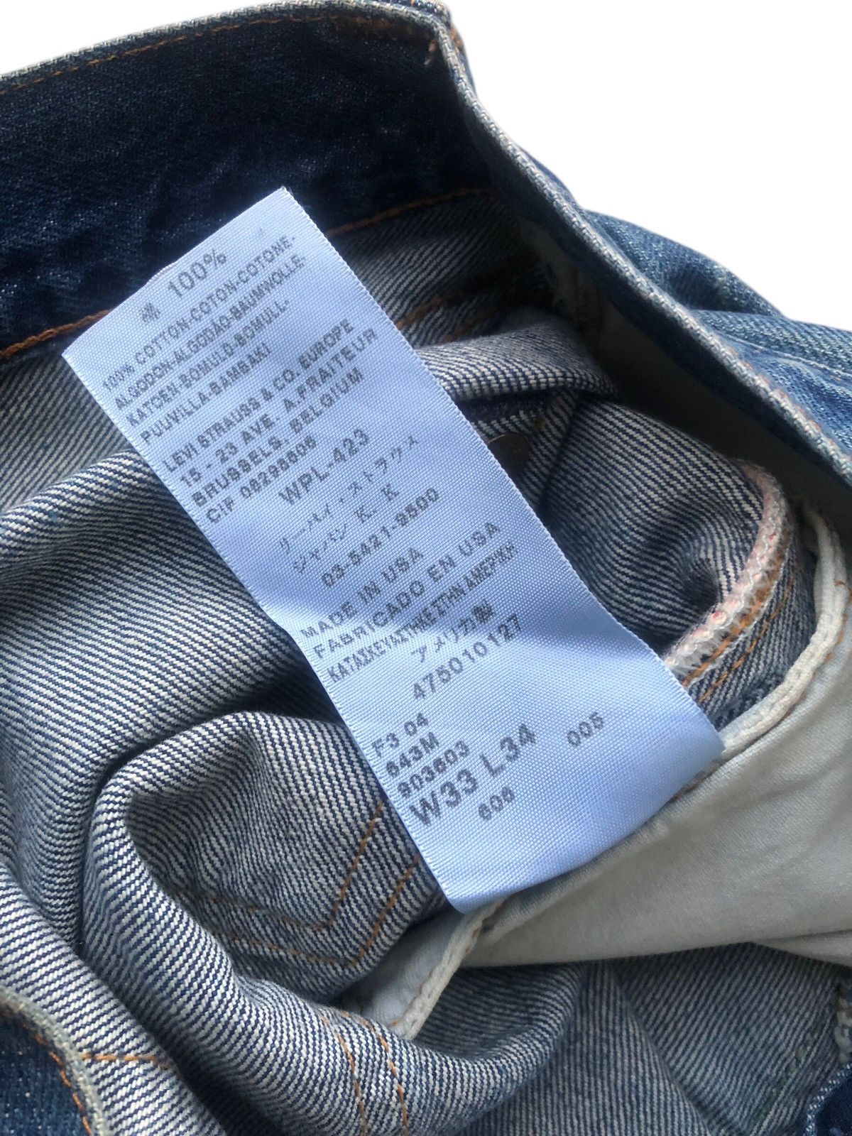 Levi's Vintage Clothing 💯LEVI'S VINTAGE CLOTHING LVC 501XX 1947 Selvedge Big E Jeans Size US 33 - 14 Thumbnail