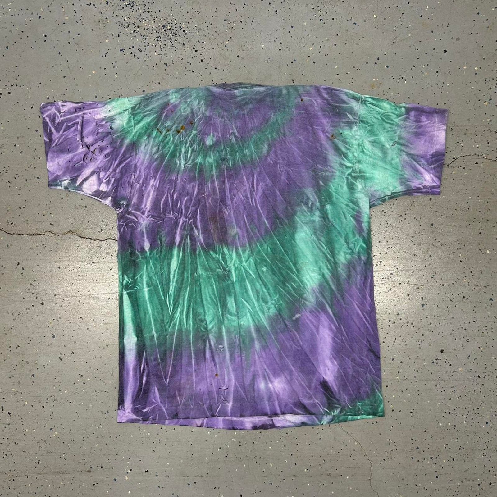 Other Vintage 90s tie dye purple and green short sleeve shirt Size US XL / EU 56 / 4 - 8 Thumbnail