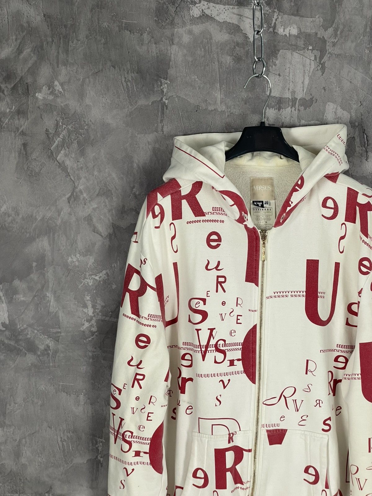 Versace Versus Vintage 90s Multilogo Glamour Y2K Zip Hoodie