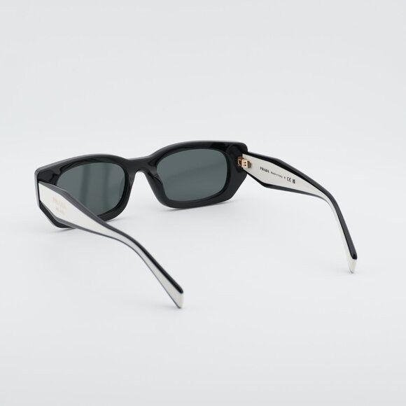 Prada Prada PRB05S 09Q08Z Sunglasses Black Rectangle Frame Size ONE SIZE - 10 Thumbnail