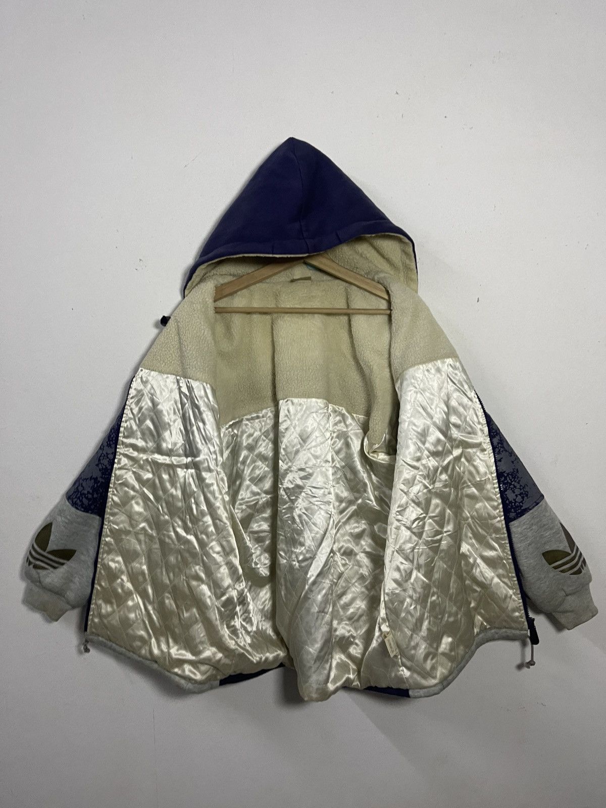 Adidas Vintage 90s Adidas Sherpa Hoodies Jacket Size US XL / EU 56 / 4 - 11 Thumbnail