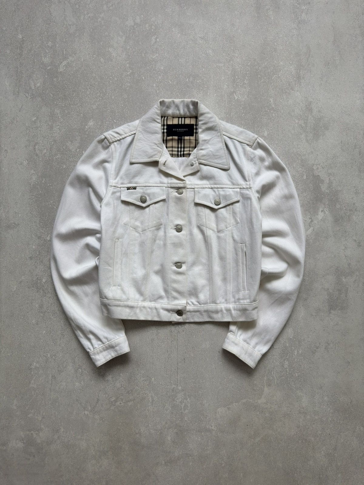 Burberry × Vintage Vintage Burberry London Denim Women Jacket Coat Nova Check Size M / US 6-8 / IT 42-44 - 2 Thumbnail