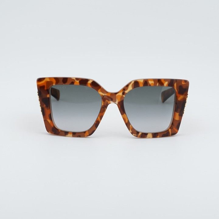 Gucci Gucci GG2039S 004 Sunglasses Havana Butterfly Frame, Grey Size ONE SIZE - 2 Thumbnail