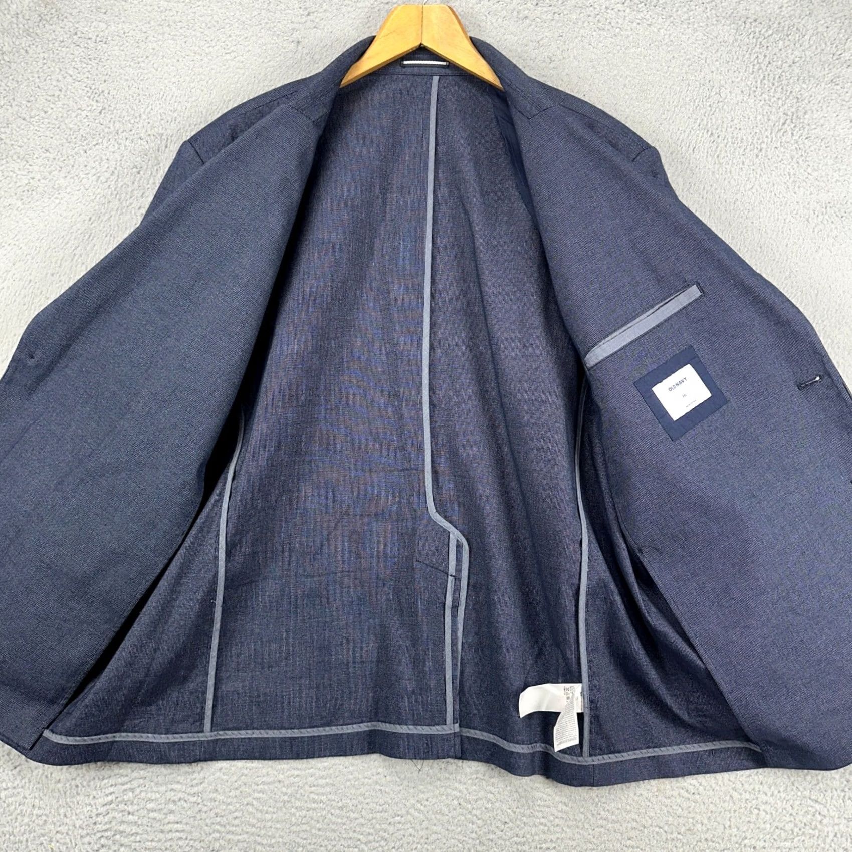Old Navy Old Navy Women Blazer Shirt Sport Coat 2XL Navy Blue Stretch Pocket Long Sleeve Ladies Blazer Womens Size XXL / US 16-18 / IT 52-54 - 3 Thumbnail