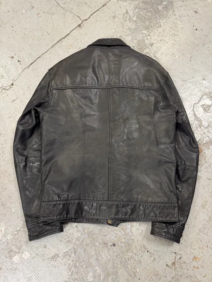 Designer × Levi's × Vintage 2000s Levi’s Black Leather Simple Jacket Size US M / EU 48-50 / 2 - 4 Thumbnail