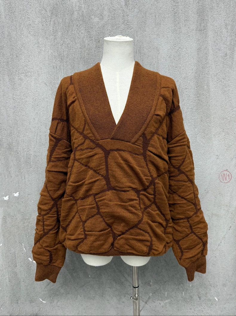 Issey Miyake Issey Miyake Orange knitted sweater Size M / US 6-8 / IT 42-44 - 1 Thumbnail