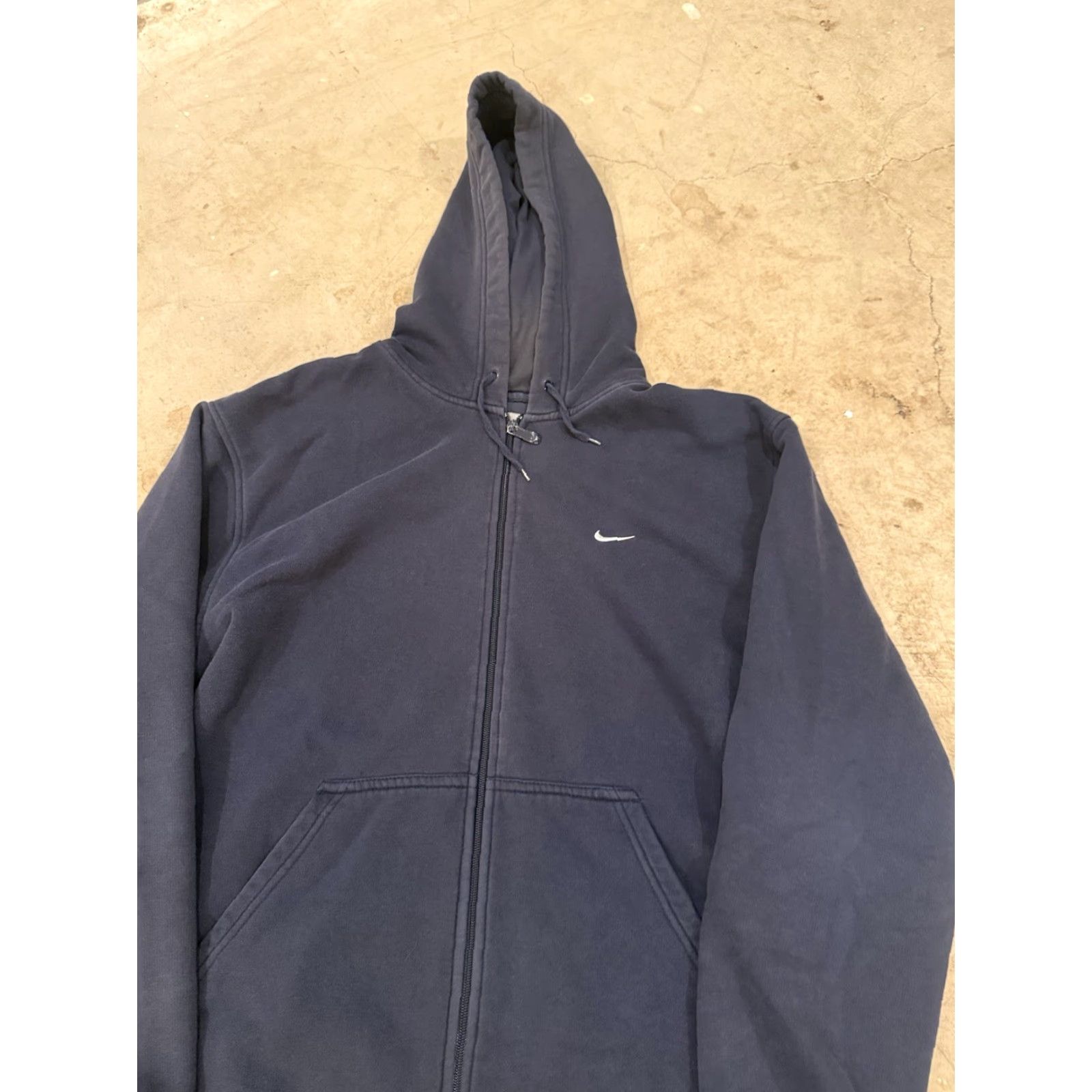 Nike VINTAGE Nike Sweatshirt Adult XL Blue Swoosh Check Zip Hooded Pocket Sport Mens Size US XL / EU 56 / 4 - 5 Thumbnail