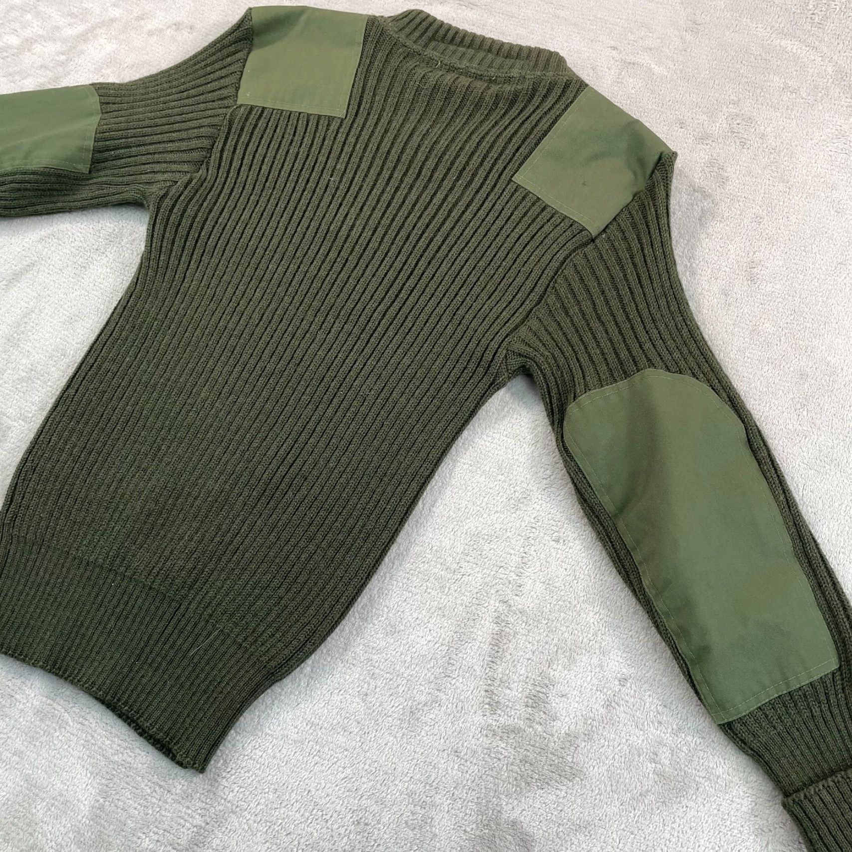 Olive VINTAGE USMC Sweater Shirt Men Small Olive Green 100% Wool Knitted OG 2247 Size US S / EU 44-46 / 1 - 4 Thumbnail