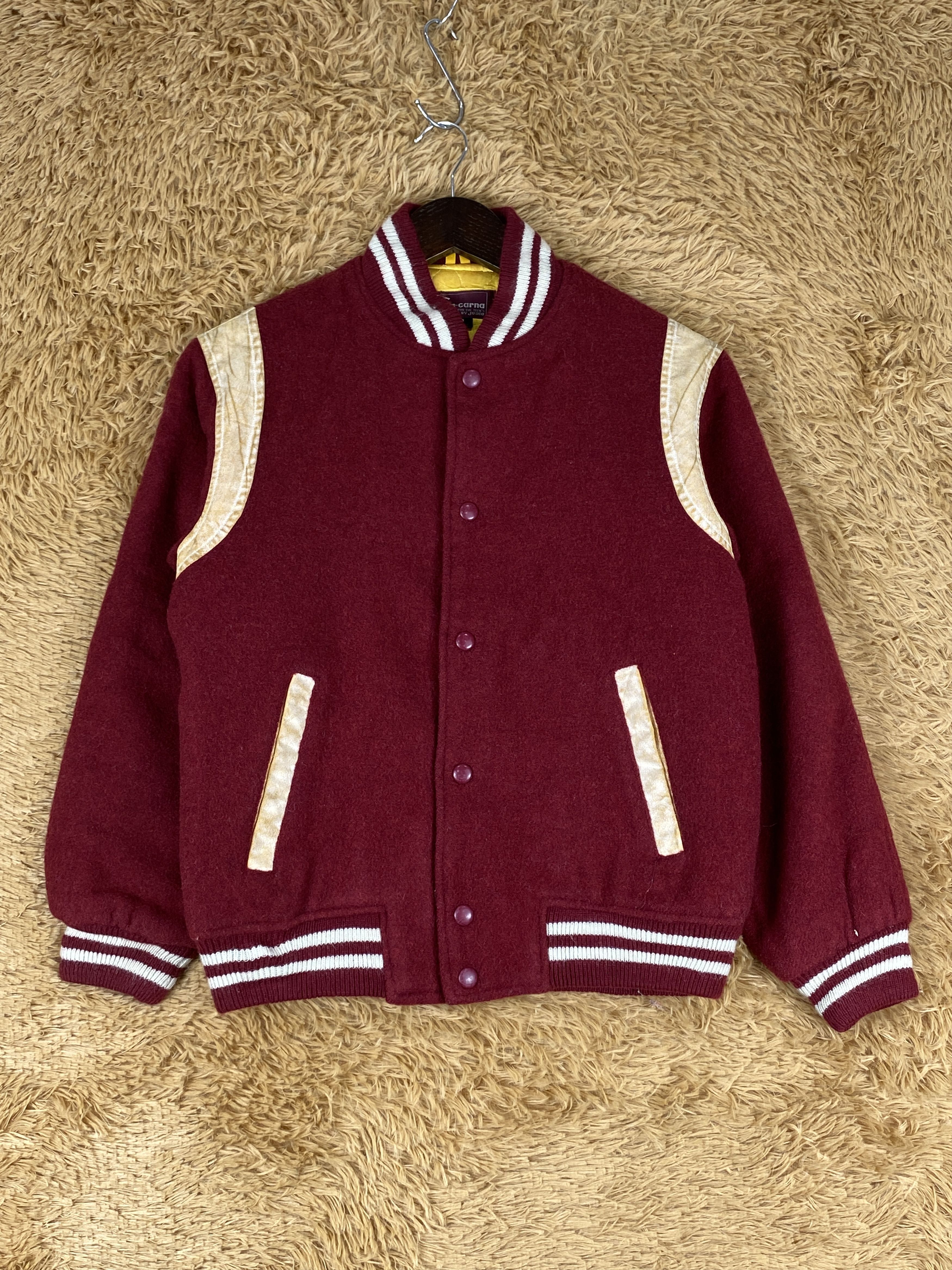 Japanese Brand Vintage Gim-Carna Quilted Lining Varsity Jacket J1811 Size US S / EU 44-46 / 1 - 1 Thumbnail