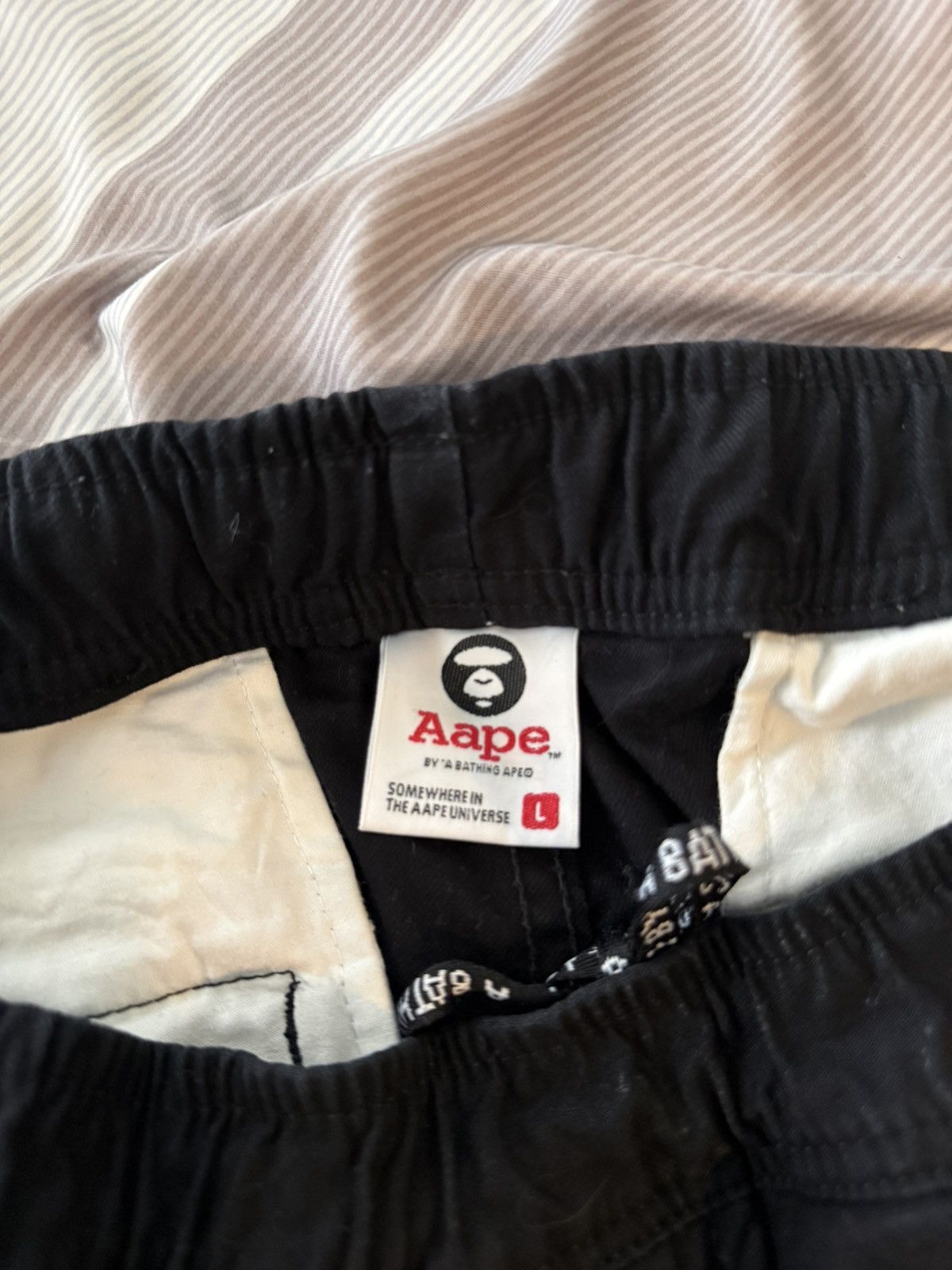 Aape AAPE By Bathing Ape Black Cargo Joggers Size US 32 / EU 48 - 4 Thumbnail