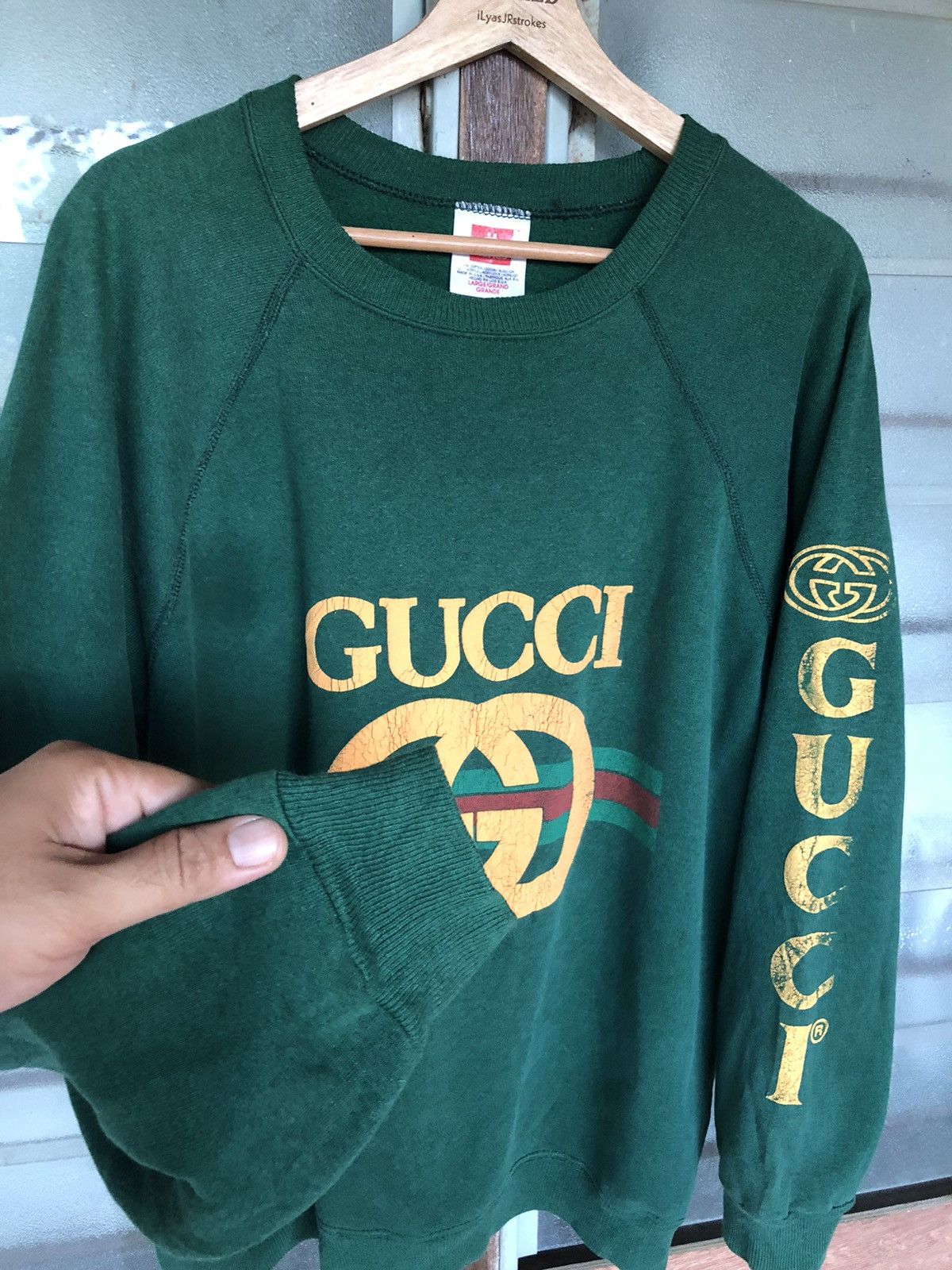 Vintage Vintage 90’s Gucci Bootleg Sweatshirt Size US L / EU 52-54 / 3 - 6 Thumbnail