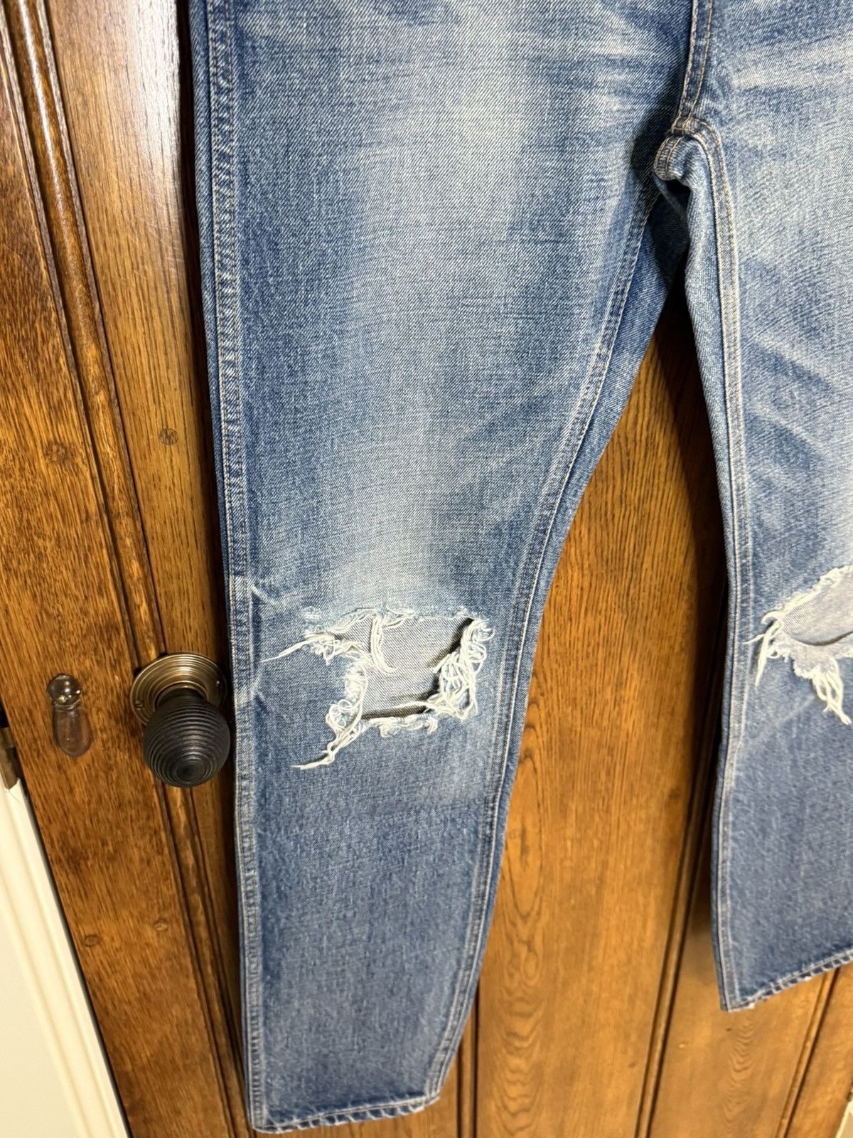Celine FW20 Celine knee blowout Hedi Slimane union wash jeans 29 Size US 29 - 17 Thumbnail