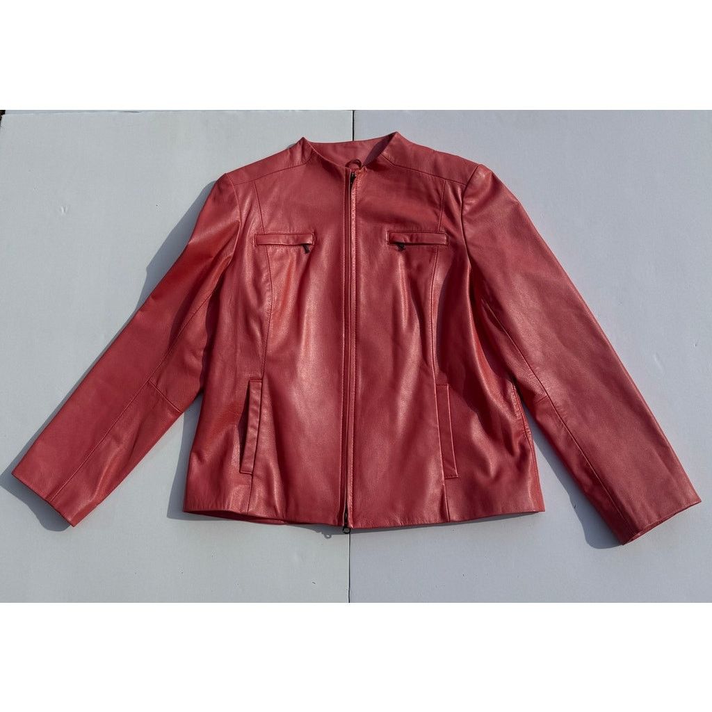 Alfani ALFANI Petite Genuine Leather Jacket Size M / US 6-8 / IT 42-44 - 1 Thumbnail