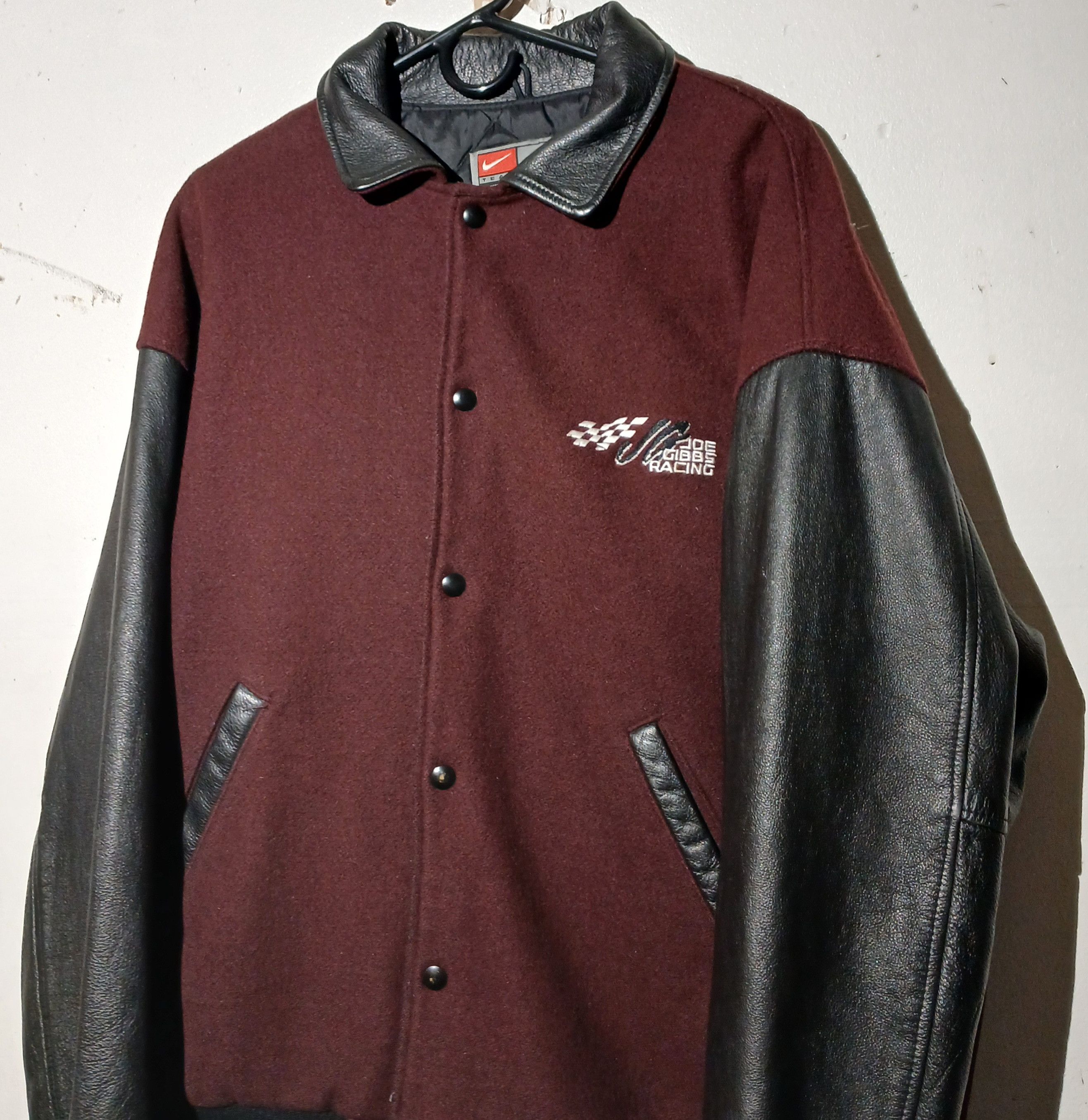 old stussy × nike leather varsity jacket Nike × Stussy Rare Stussy Nike leather jacket | Grailed